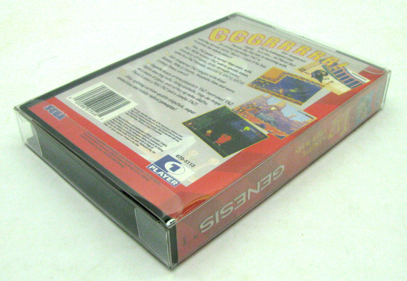 10x SEGA GENESIS CIB GAME – CLEAR PLASTIC PROTECTIVE BOX PROTECTOR SLEEVE CASE