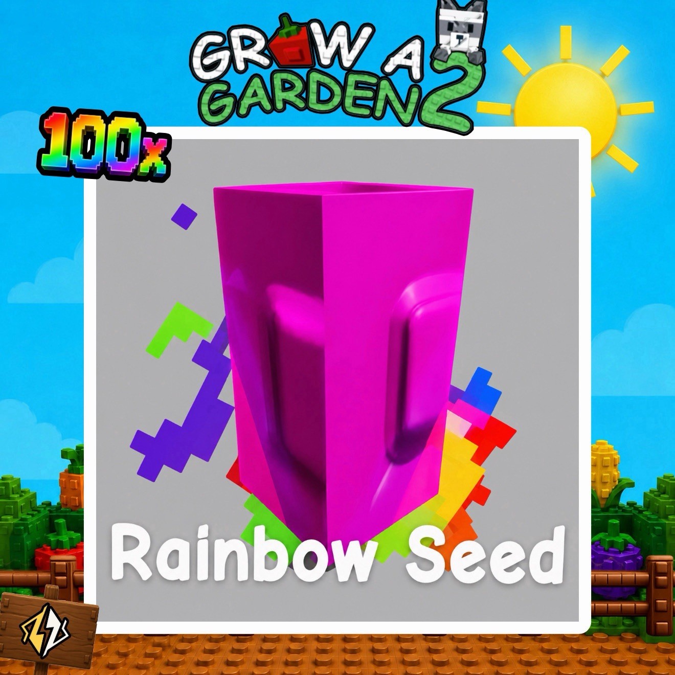 🌱Grow A Garden 2🌱 | 100x Rainbow Seed 🌈 | CHEAP AND FAST DELIVERY⚡️