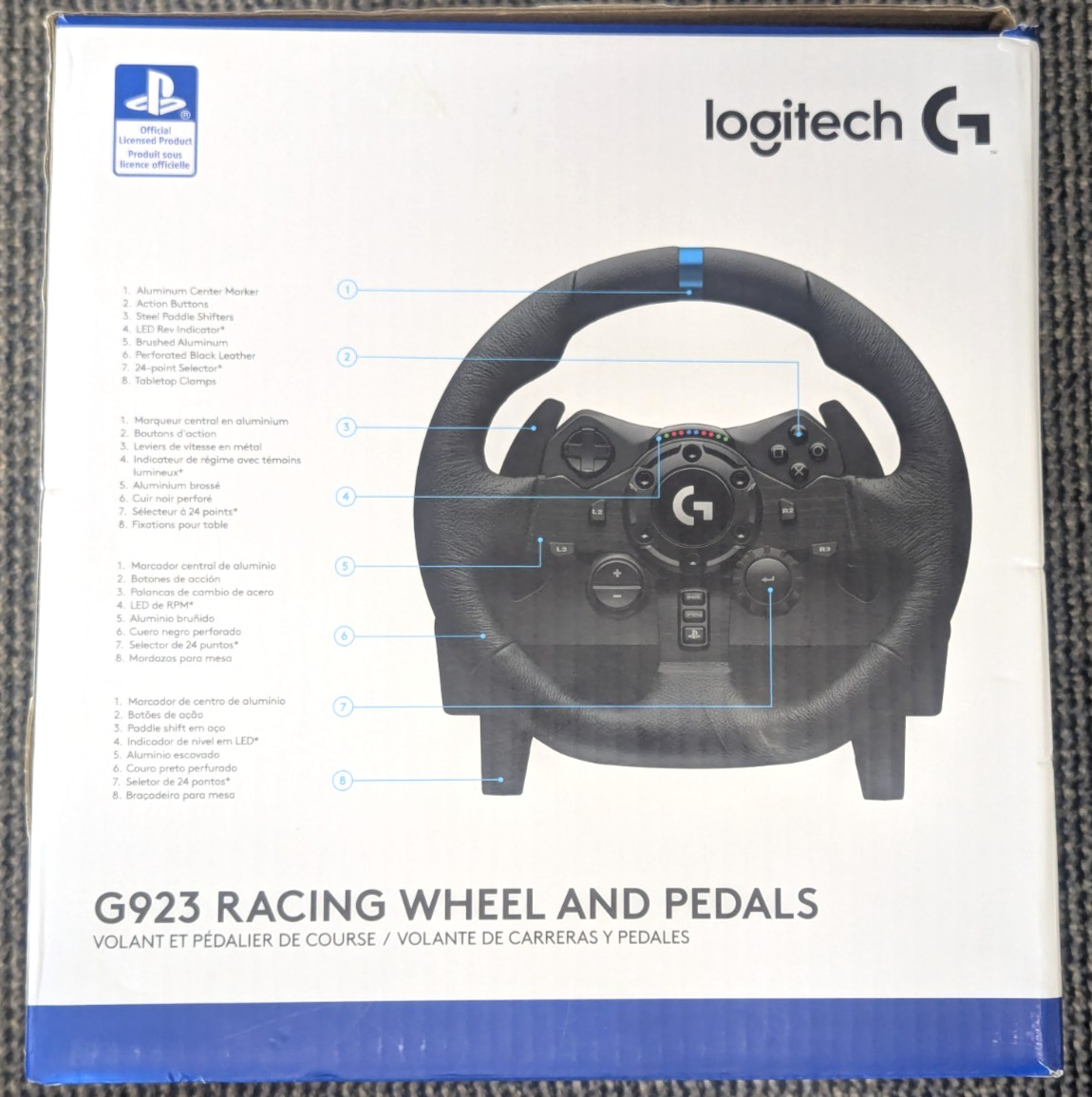 Logitech G923 TRUEFORCE Racing Wheel and Pedals for PS5, PS4 and PC 941-000147