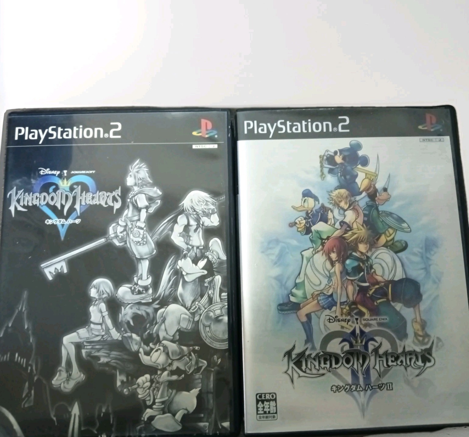 ” KINGDOM HEARTS ” 1 and 2 Lot2 PS2 Sony Disny SQUARE ENIX