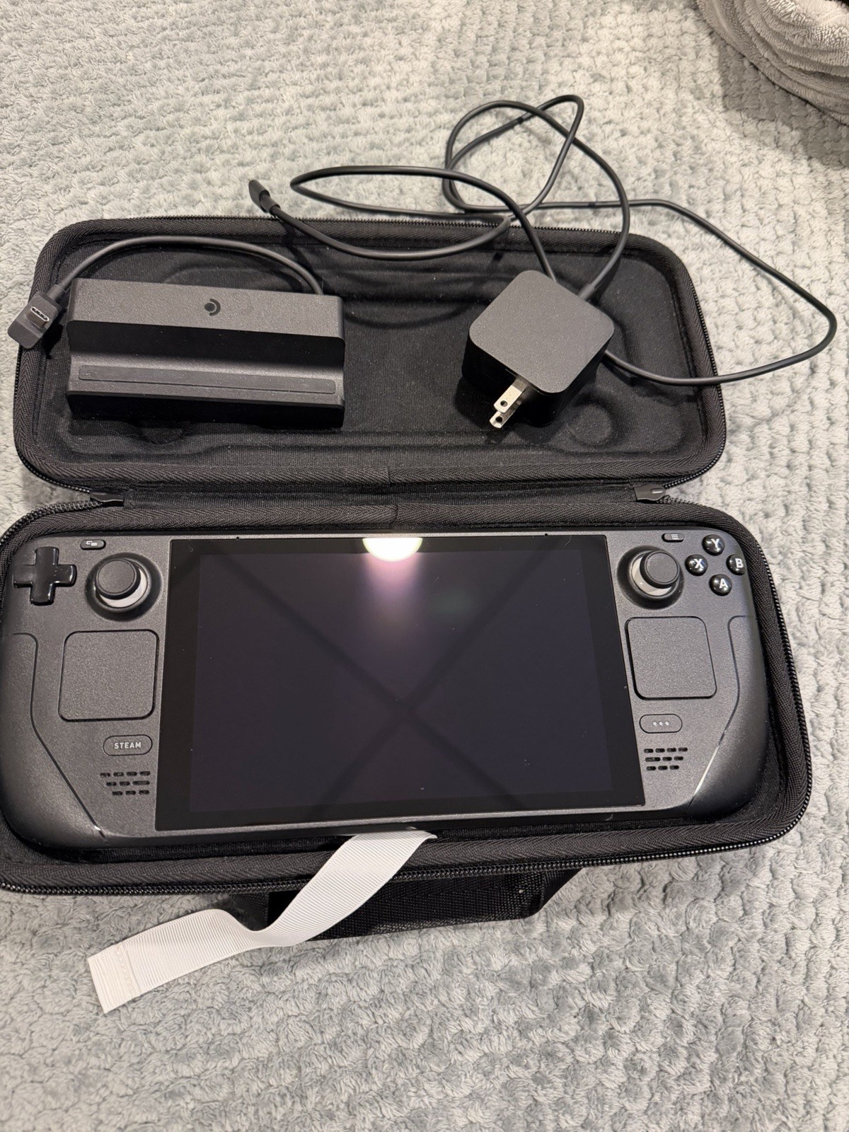 Valve Steam Deck 64GB Black Handheld Console w/ Case Charger Dock Wi-Fi USB-C