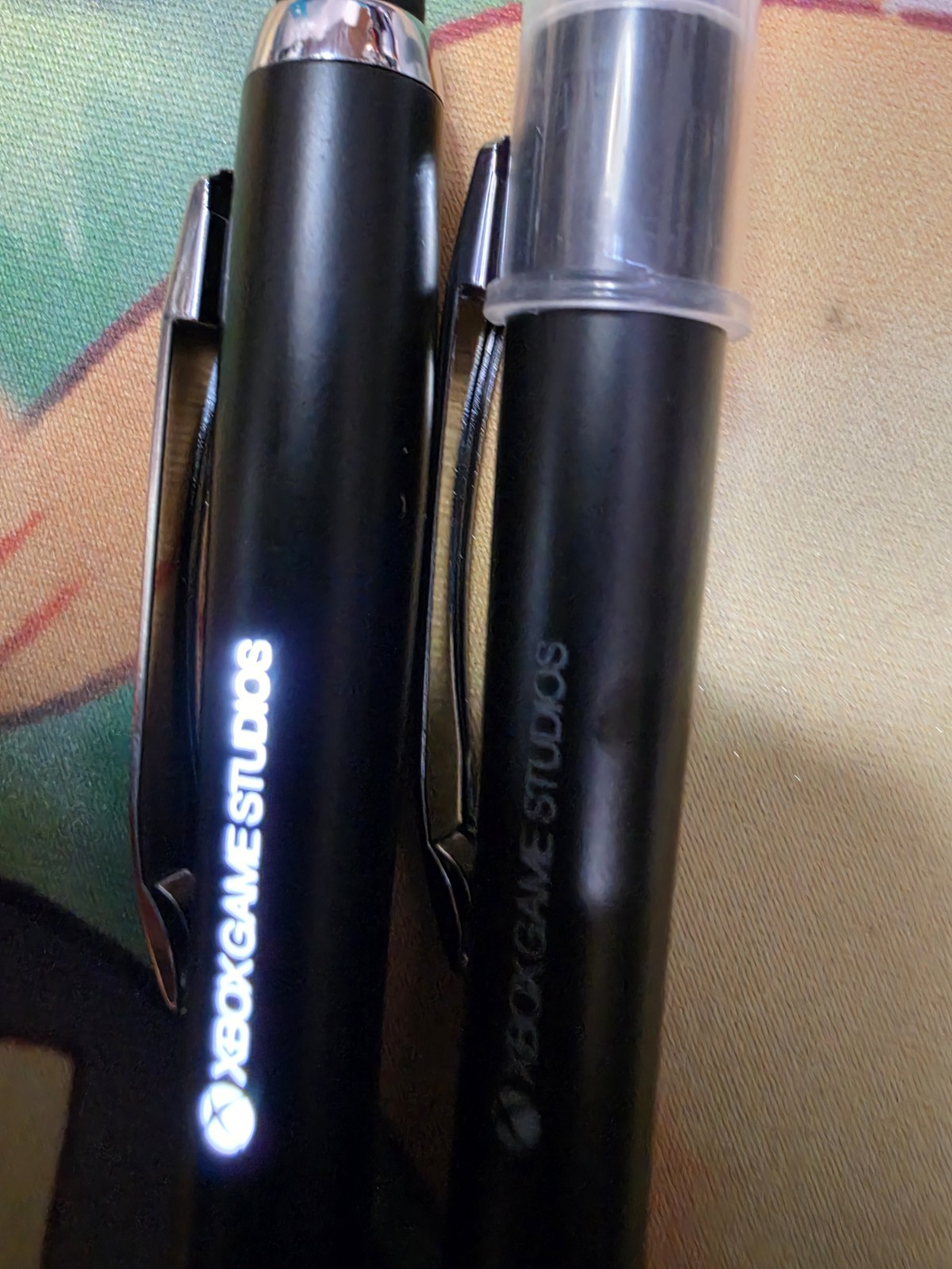Xbox Promo Pen Lights Up Microsoft Xbox Logo Very Rare Collectible 2 pens