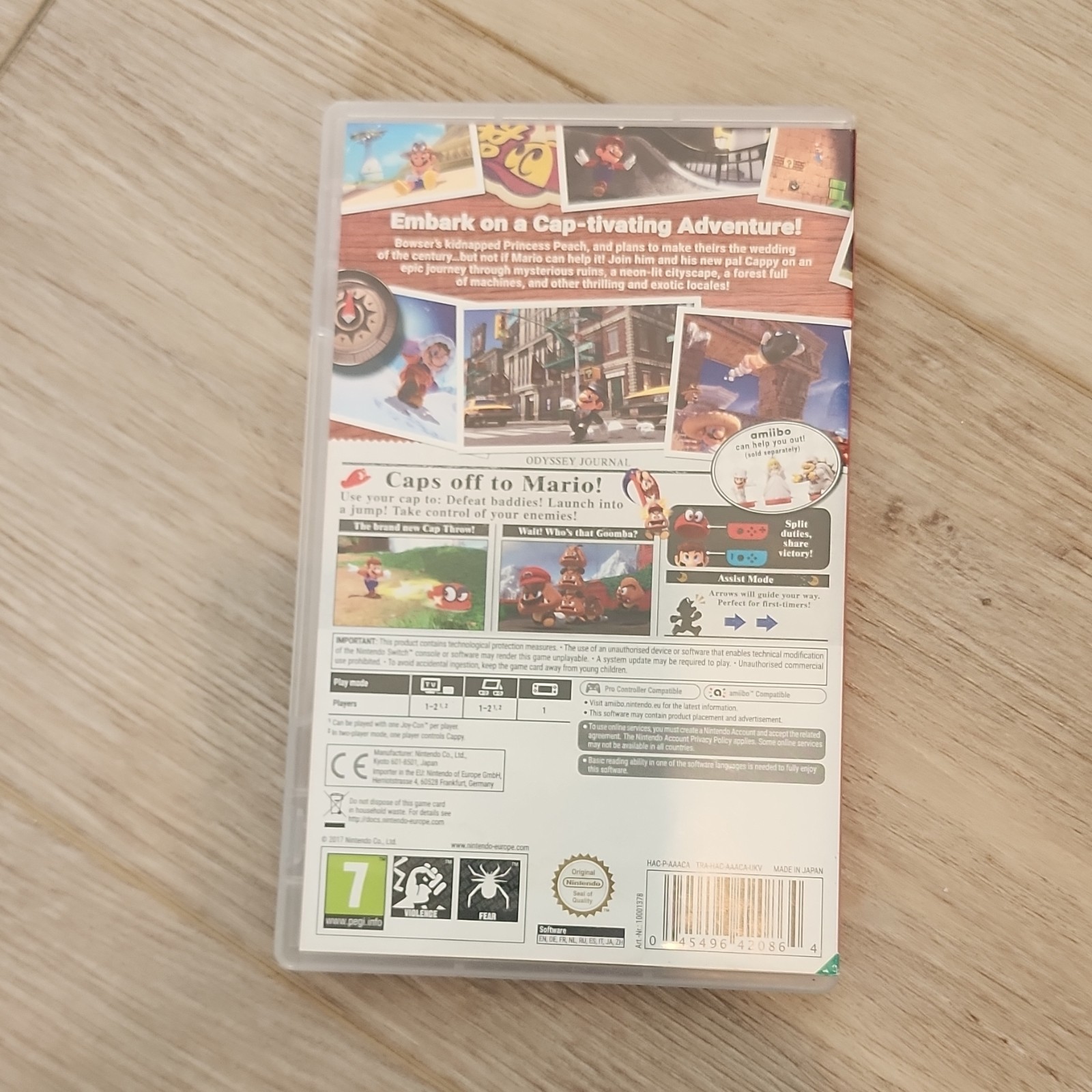 Nintendo Super Mario Odyssey Switch Platformer Multiplayer PEGI 7 2017 w/ Case
