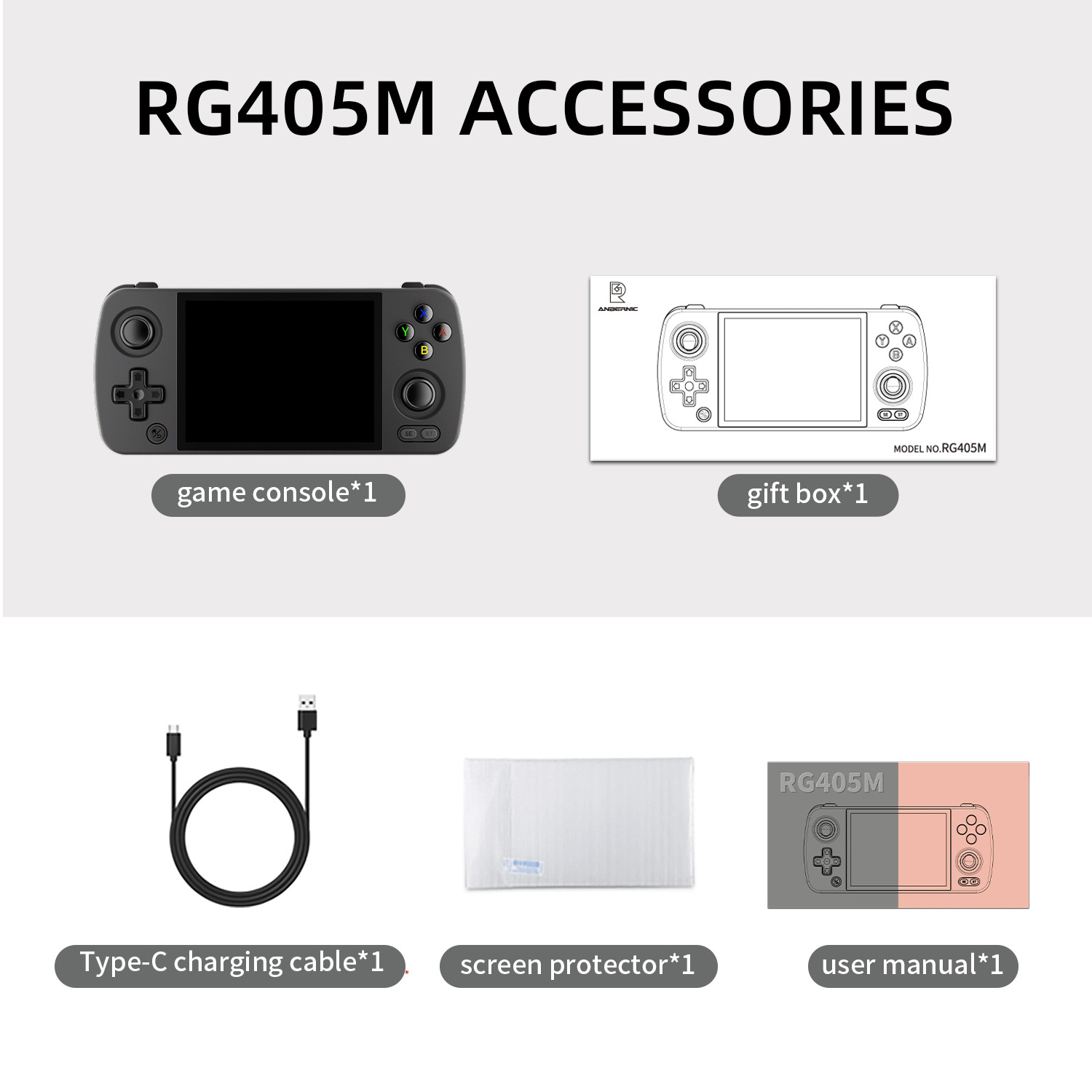 ANBERNIC RG405M Handheld Game Console 4” IPS Touch Screen Android12 3000+ Games