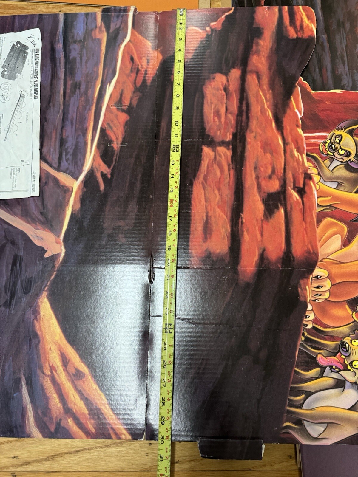 VTG Nintendo SNES Sega Genesis DISNEY LION KING Game Store Display Sign Standee