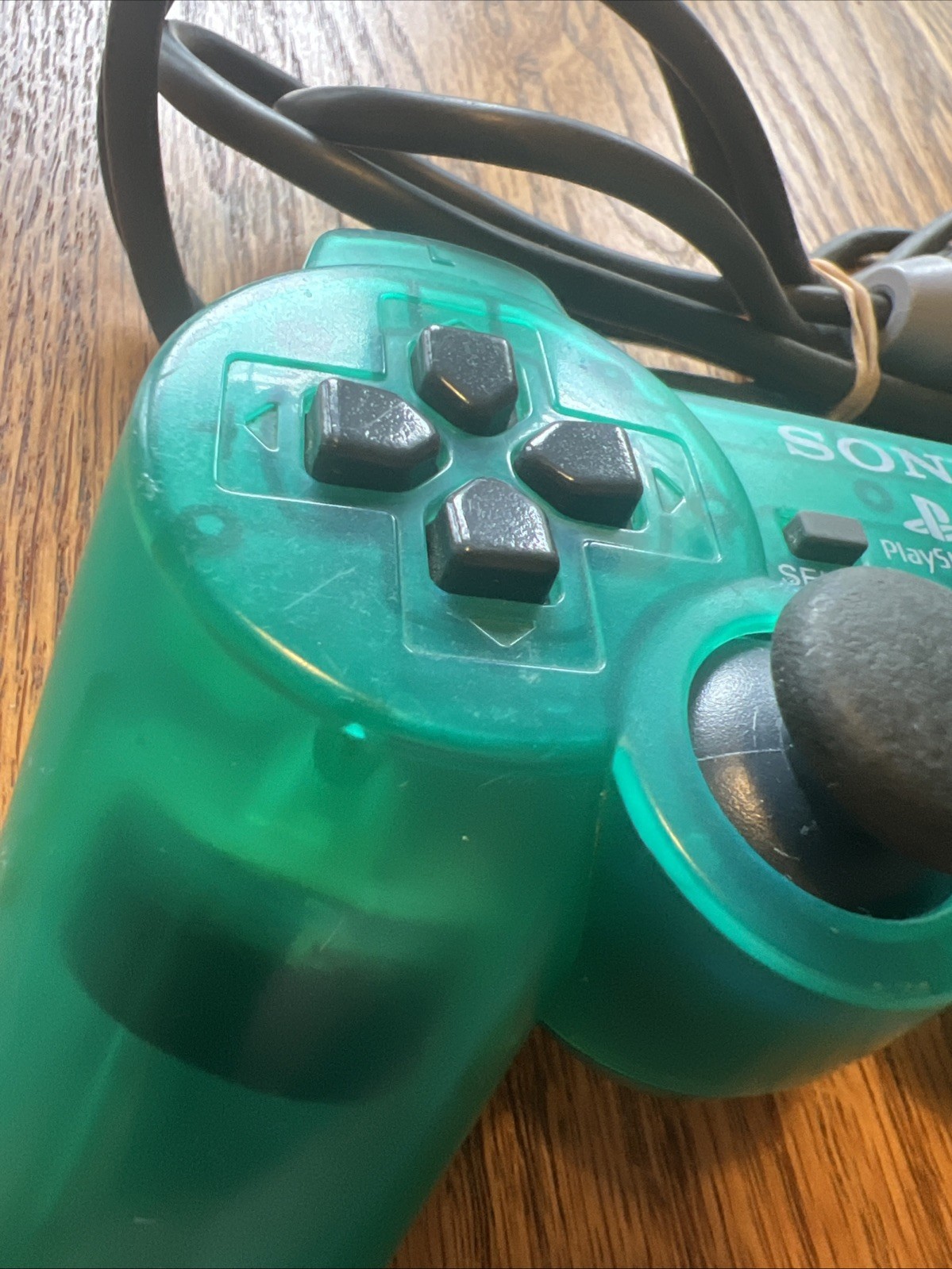 OEM Sony DualShock 2 PS2 PS1 Controller Clear Emerald Green SCPH-1200