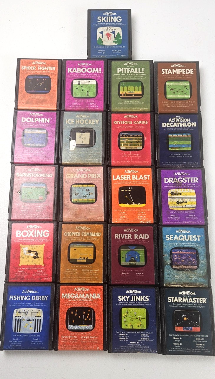 Atari 2600 Activision Games (LOT OF 21) Pitfall! River Raid, Kaboom Etc Untested