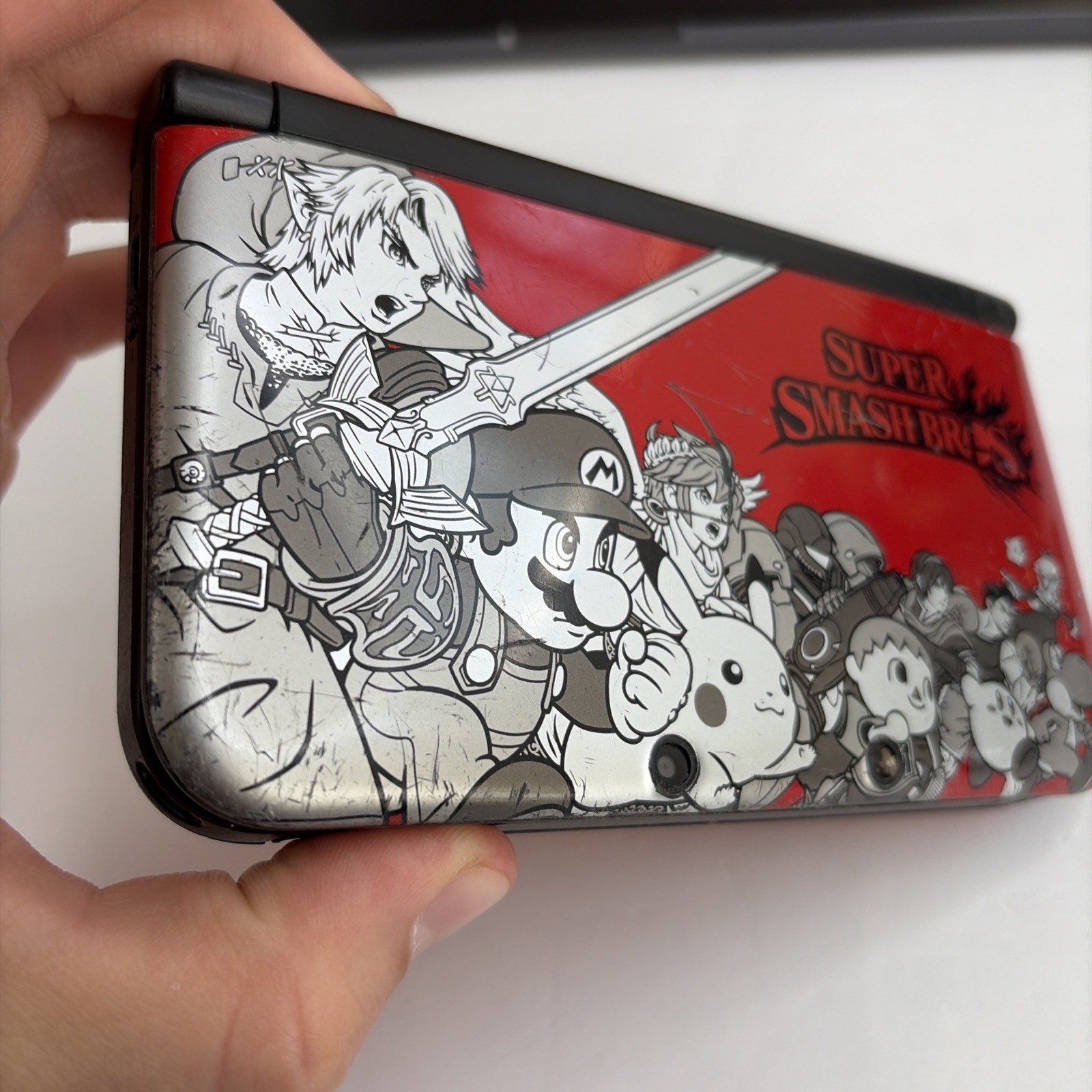 Nintendo 3DS XL Super Smash Bros Red Console SPR-001 Parts Repair