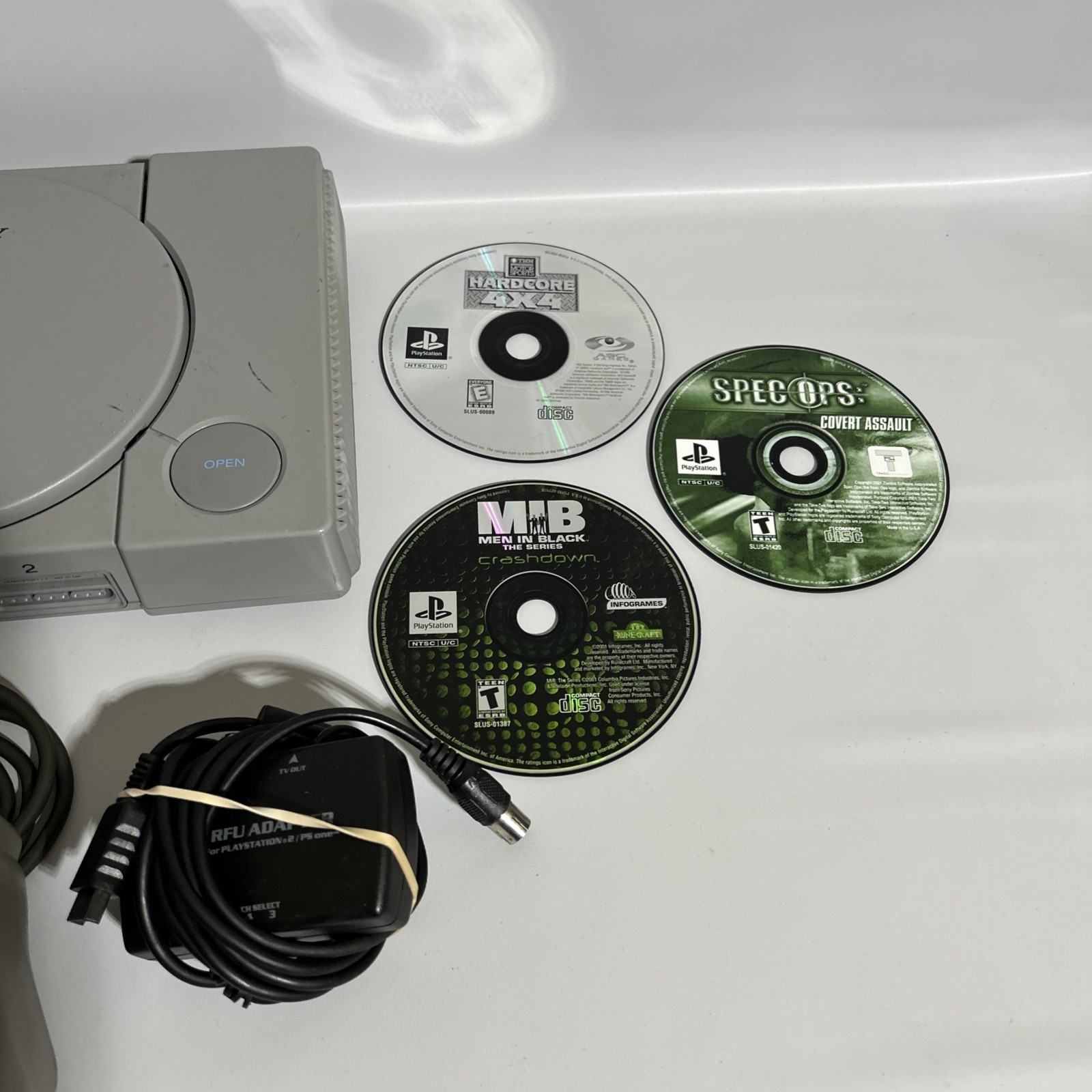 Sony PlayStation 1 PS1 Gray Console SCPH-7501 Bundle w/Controller,Games & Cords!