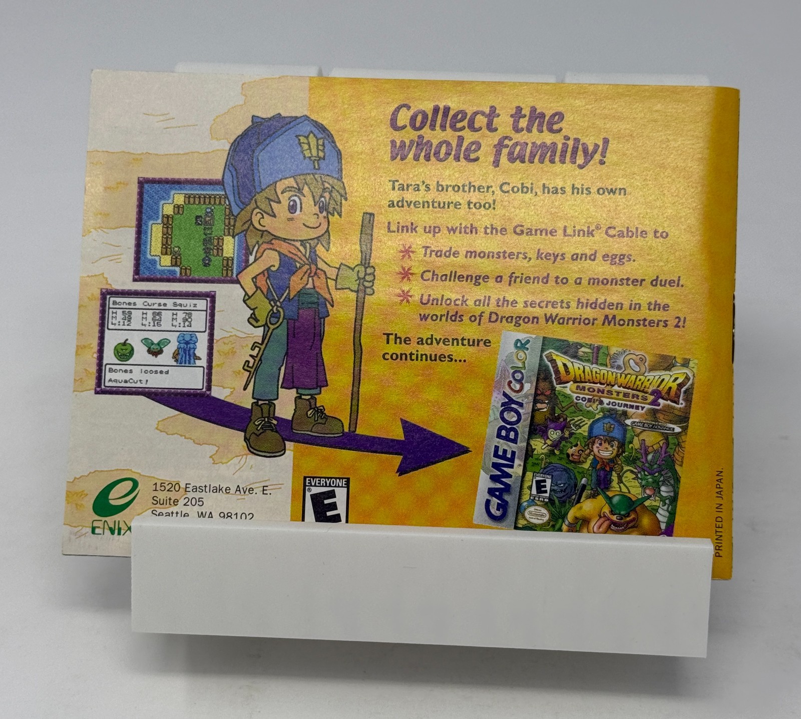 Dragon Warrior Monsters 2 Tara’s Adventure COMPLETE Nintendo Game Boy Color GBC