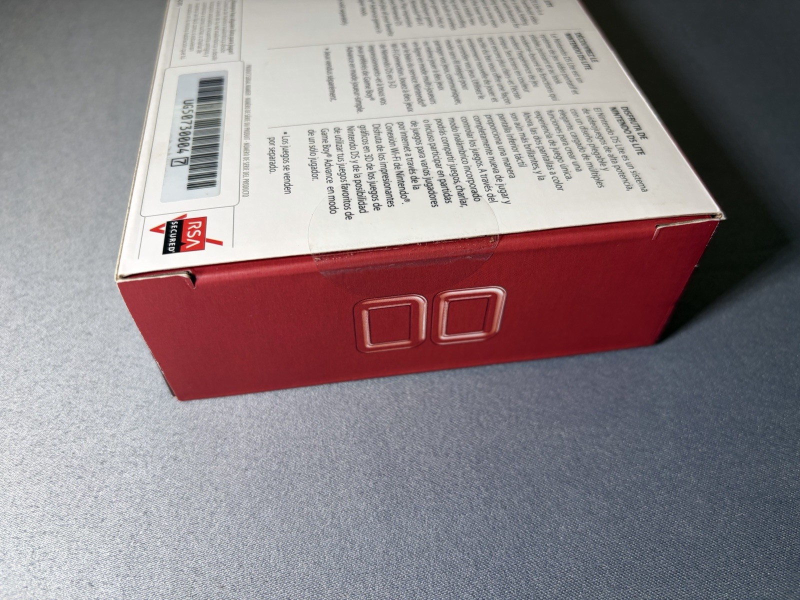 Nintendo DS Lite Crimson Red Black Handheld Console Complete Great Condition