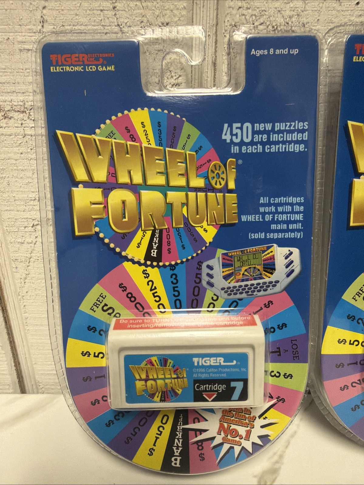 Tiger Electronics Wheel of Fortune Handheld Electronic Game Cartridges Lot Of 3
