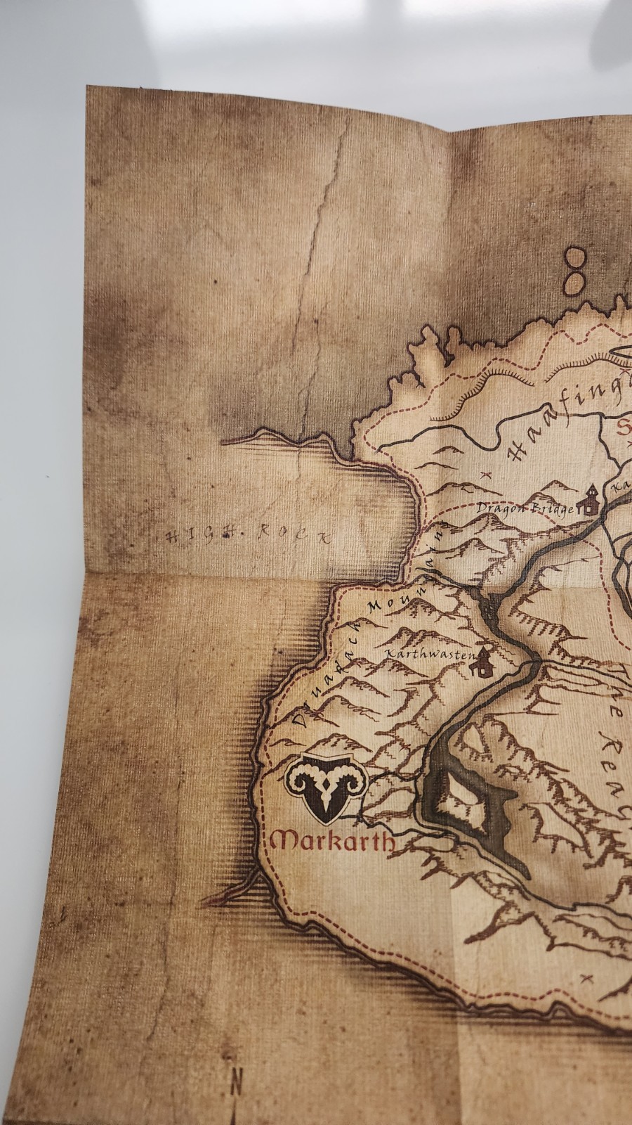 2011 The Elder Scrolls V: Province of Skyrim Canvas Poster Map Only Sz 21″ x 16″