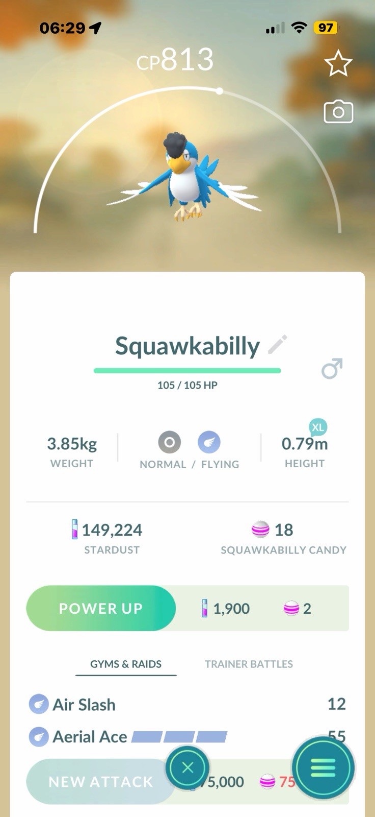 ⭐️Pokemon Go #931 Squawkabilly(Green Plumage)⭐️Regional Exclusive