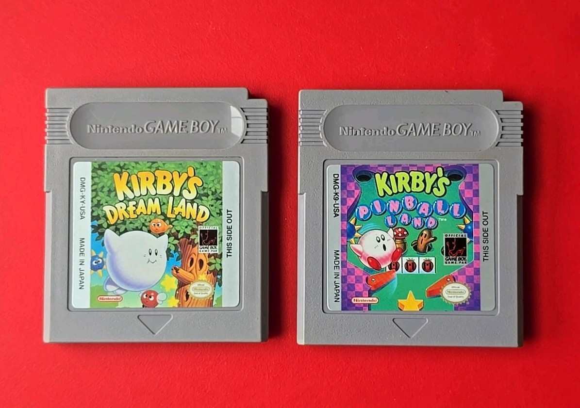 Game Boy Kirby’s Dream Land Pinball Land Nintendo GB Original Lot 2 Kirby Games