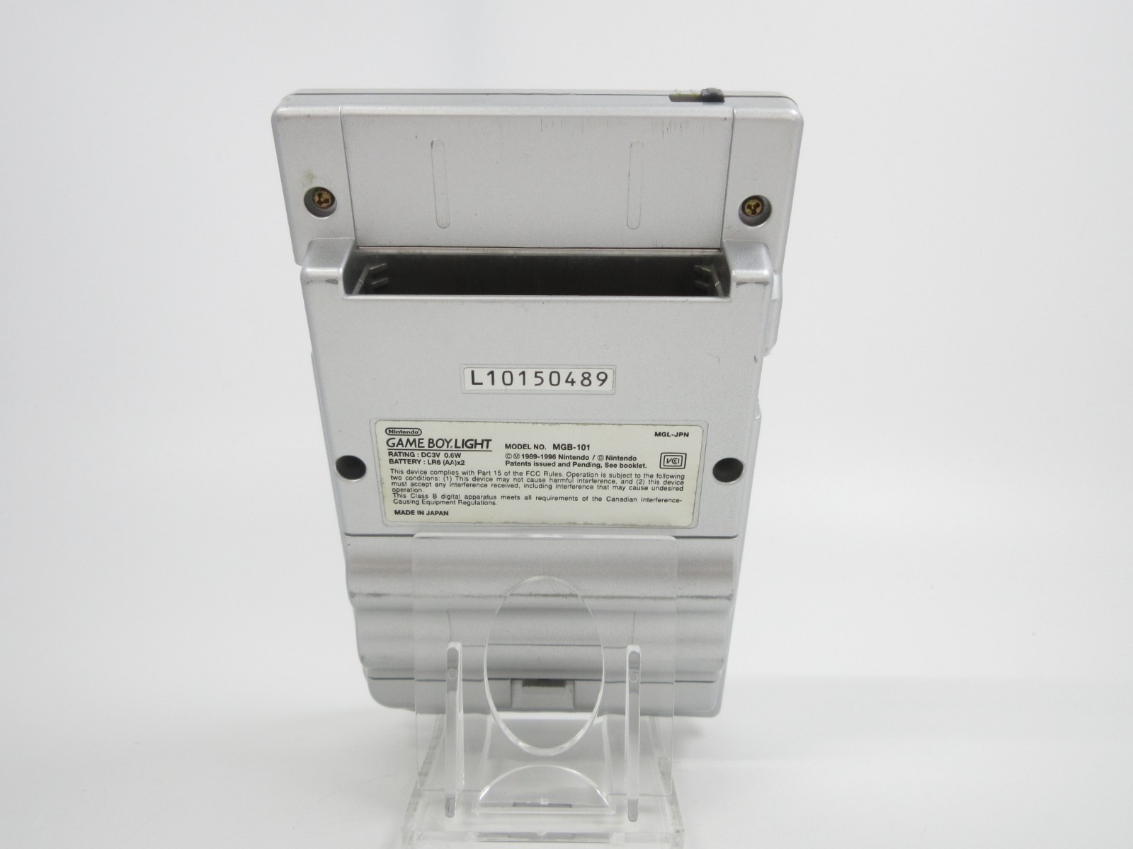 【Very Good】Nintendo Gameboy Light Silver Console Only #DEN2/08/0623/01