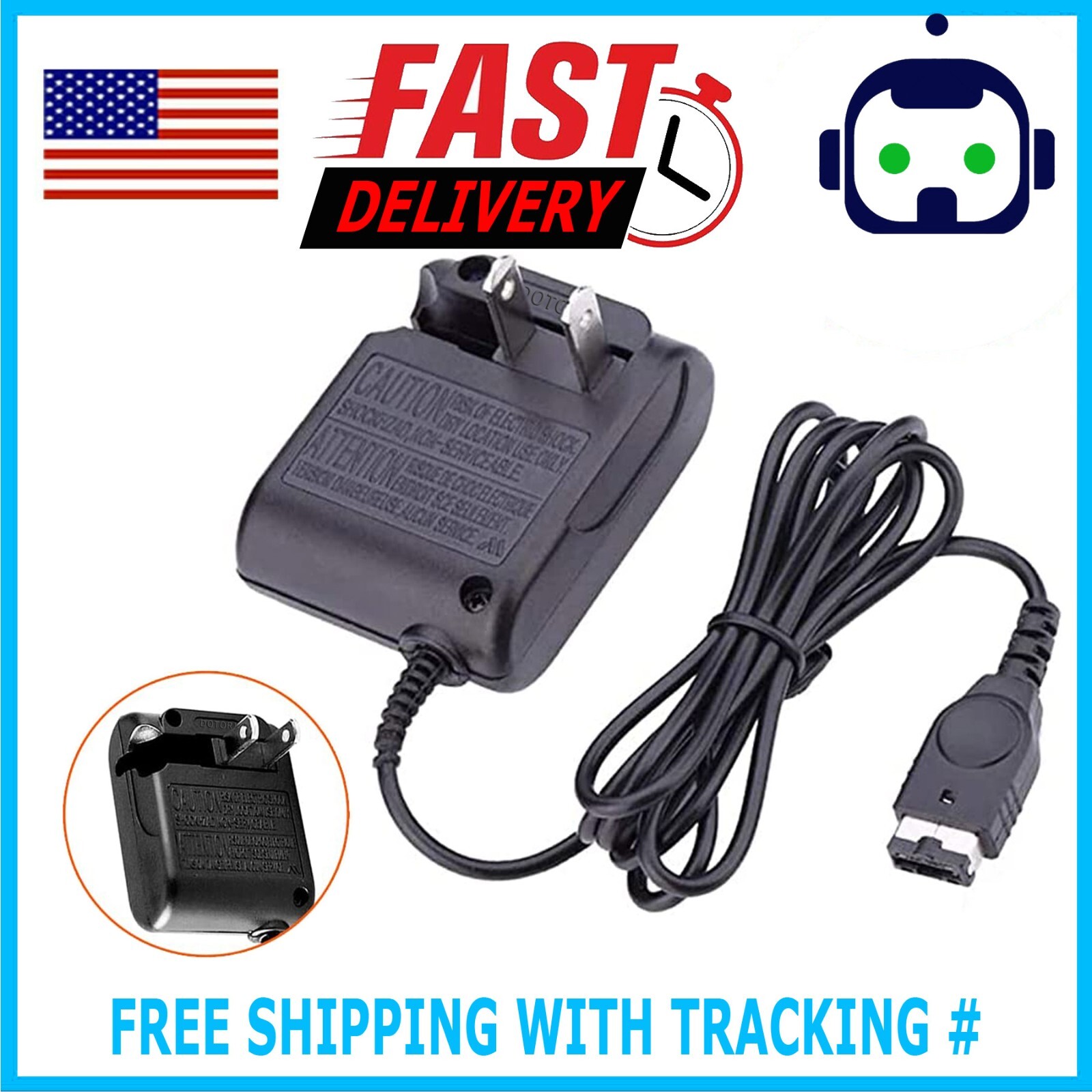 New Wall Adapter Charger Cable For Nintendo DS Game Boy Advance GBA SP NTR-002