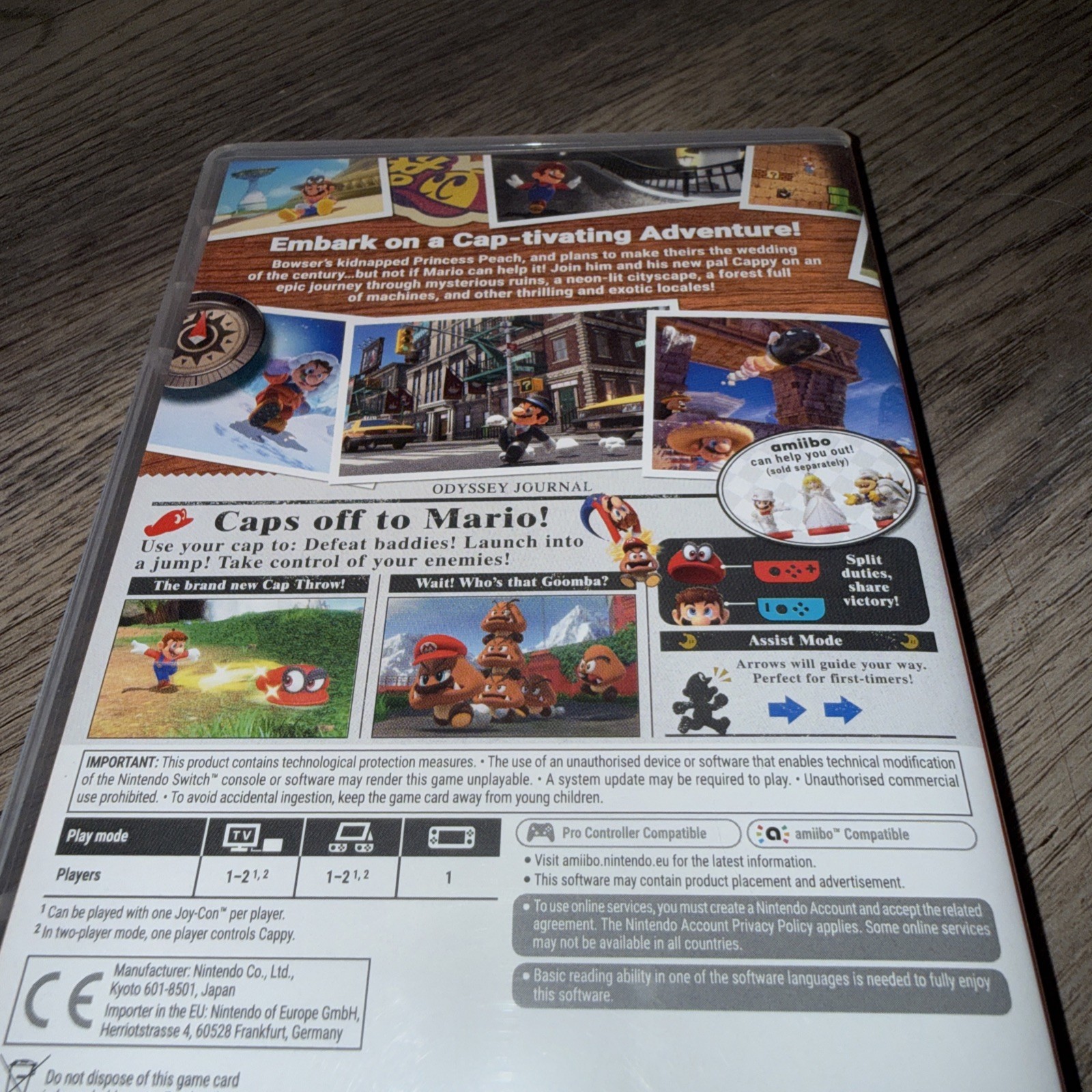 Nintendo Switch Super Mario Odyssey Game Adventure Family PEGI 7
