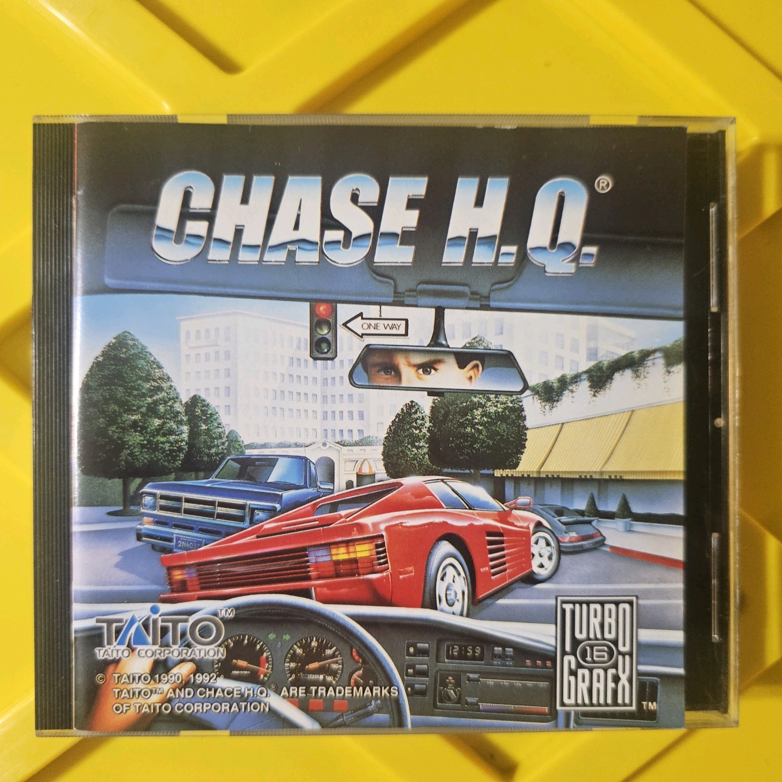 Chase HQ TG16 Authentic HuCard with Sleeve & Manual 1992 TURBOGRAFX-16