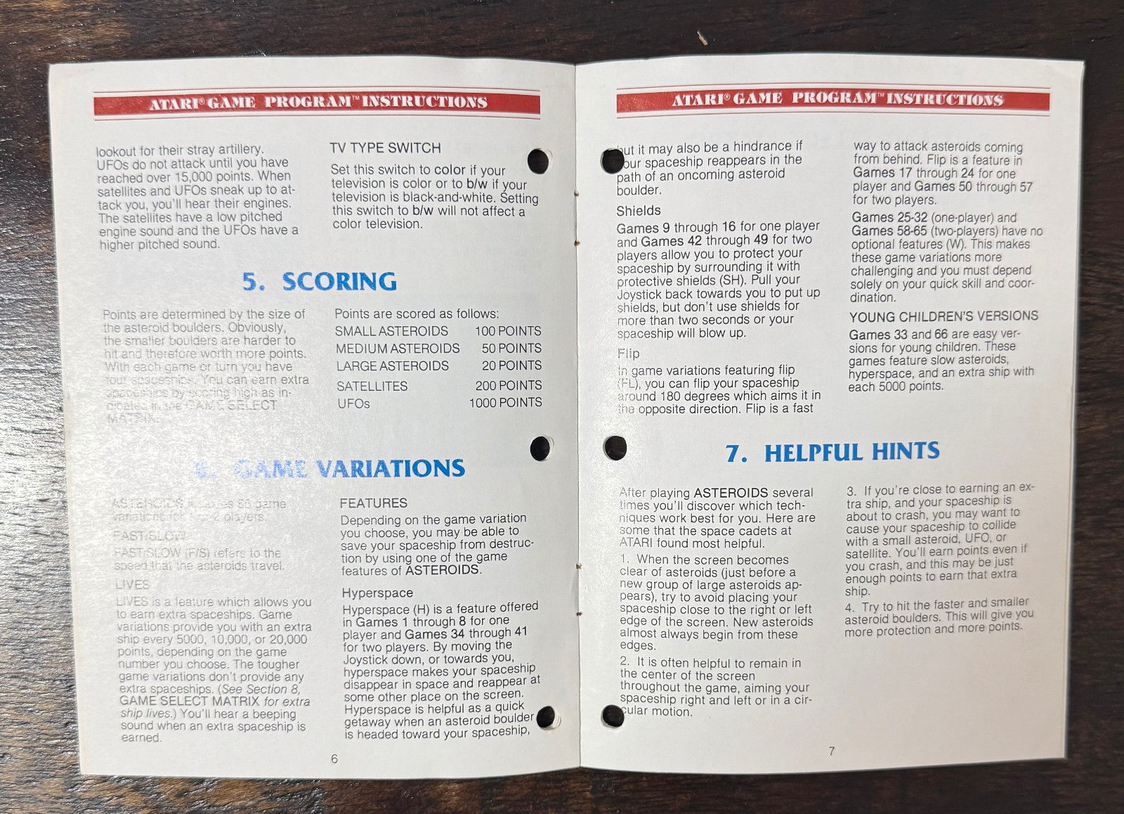 Atari 2600 – Asteroids – 1981 CX2649 Game Cartridge w/Manual