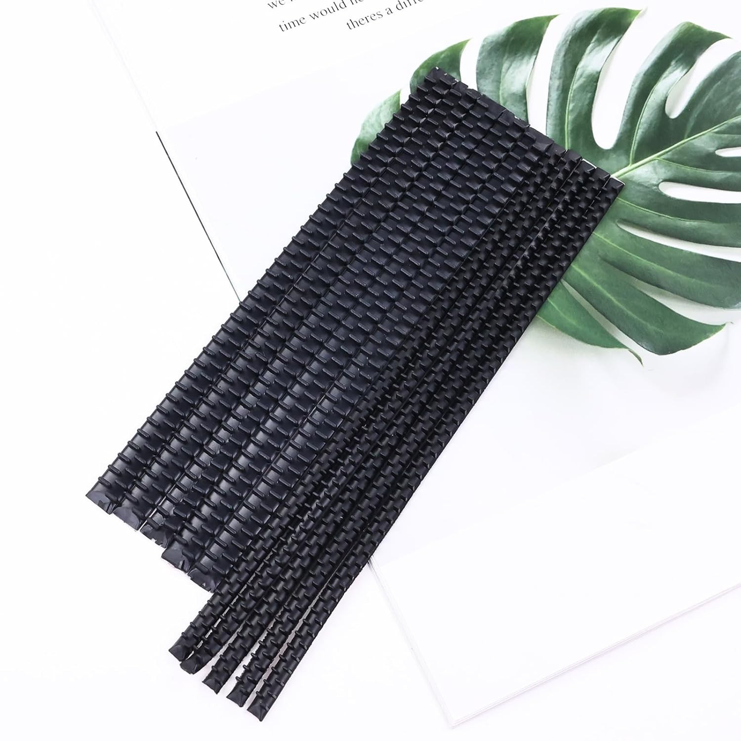 10 Pack Black Headband Rubber Teeth Comb Silicone Grips anti Slip Strips