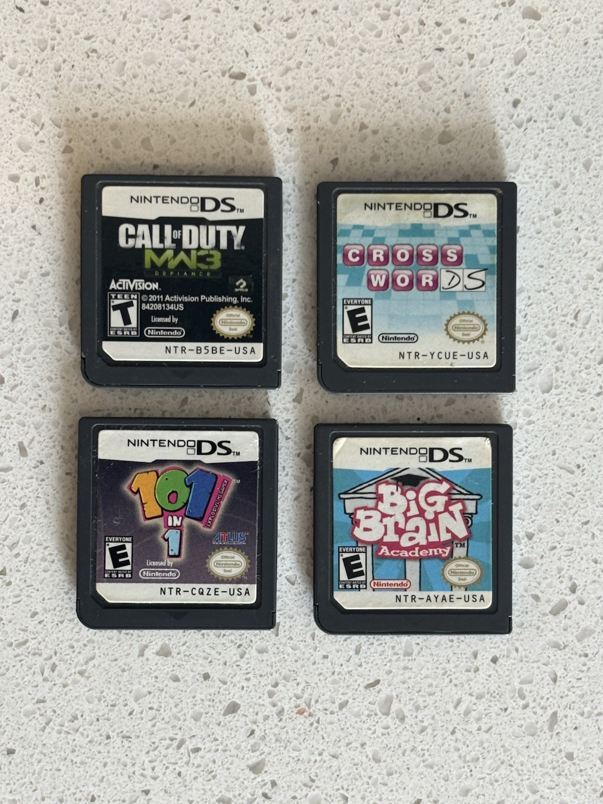 4 DS Games Call Of Duty MW3, Big Brain Academy, Crosswords, 101 In 1 (Nintendo)