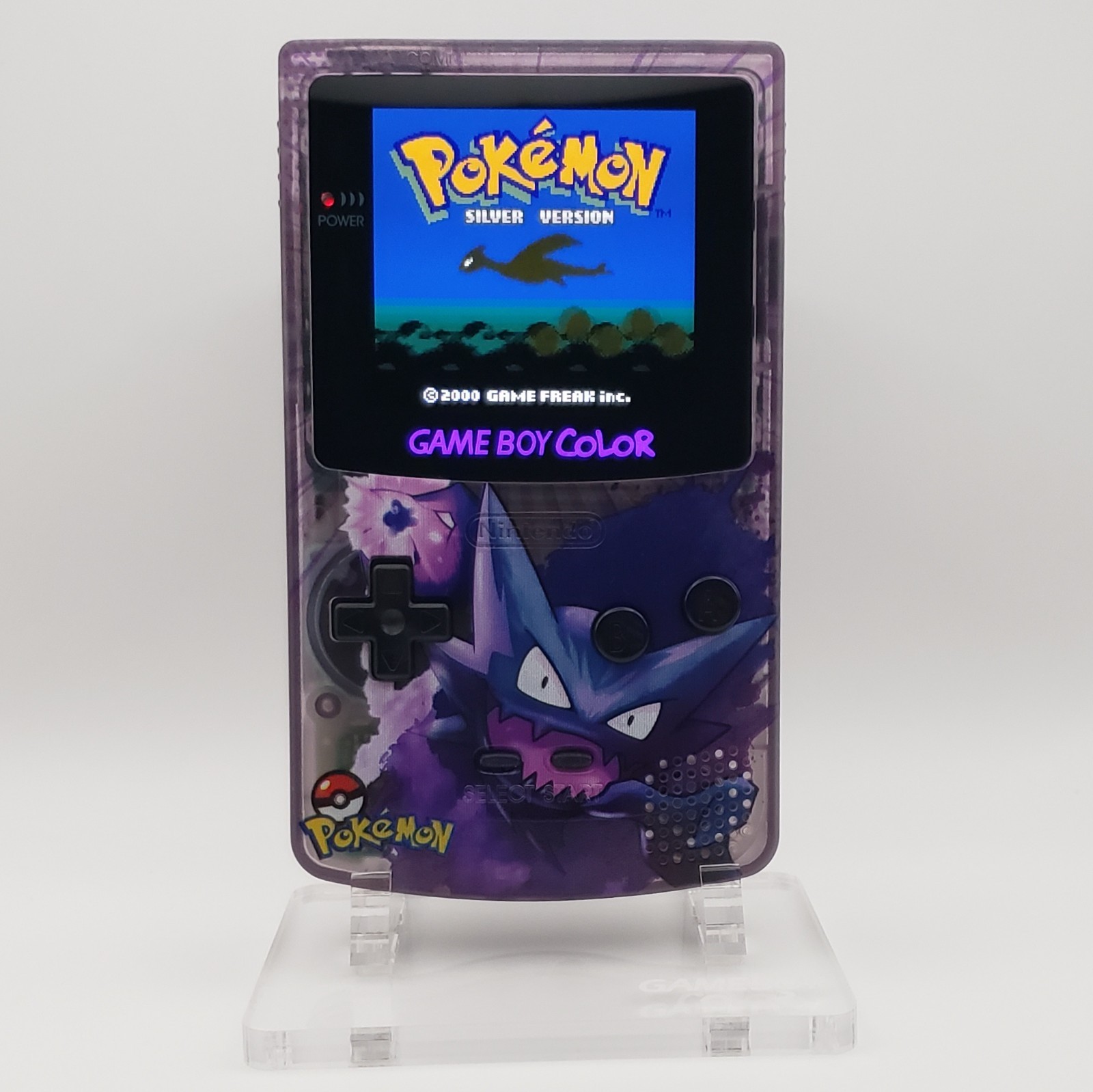 Custom Gameboy Color IPS Screen w/ Case – GBC Pokemon Haunter Console System
