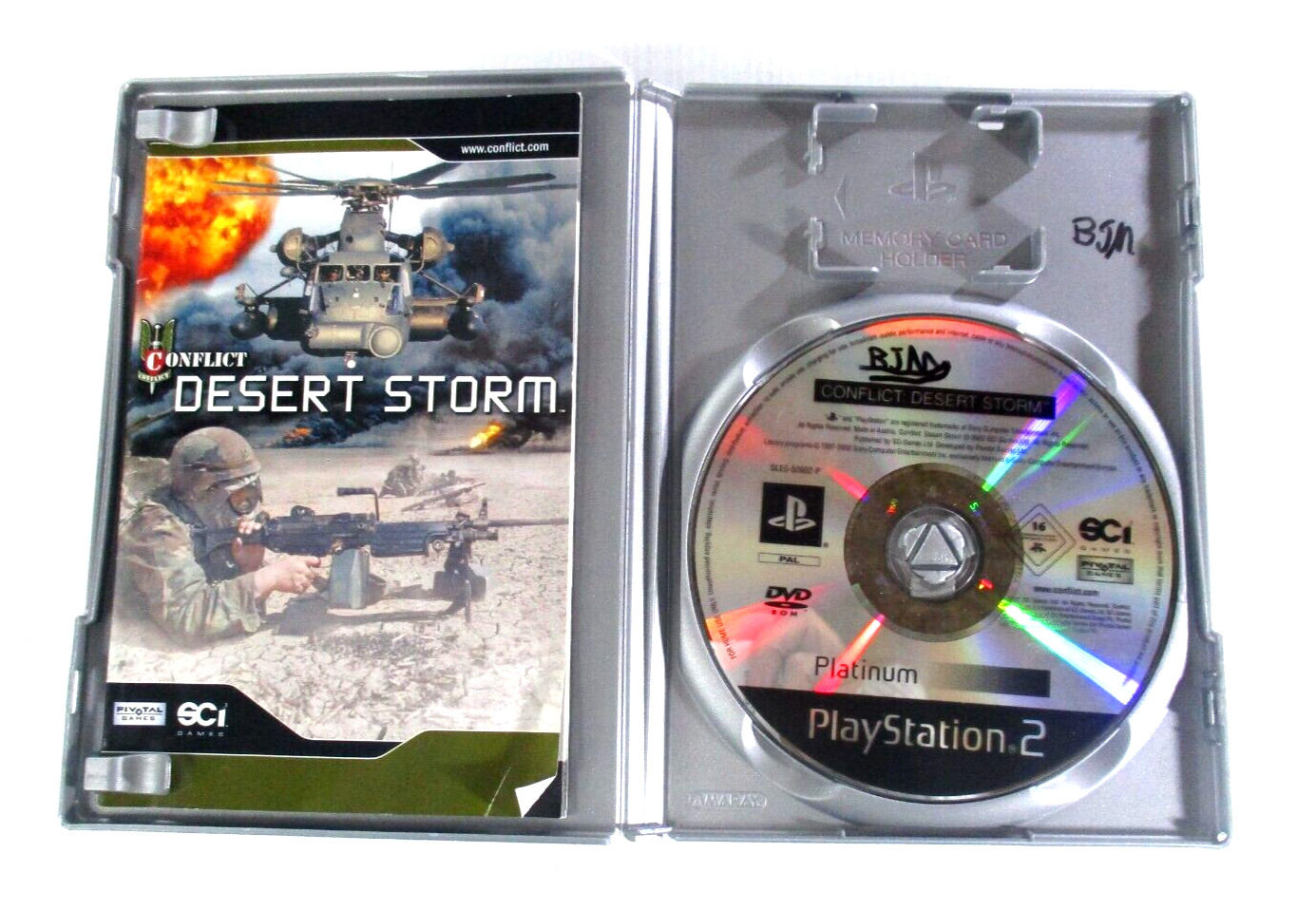 Conflict Desert Storm Platinum PS2 Game MA15+ PAL R4 2002 SCI Game Manual Tested