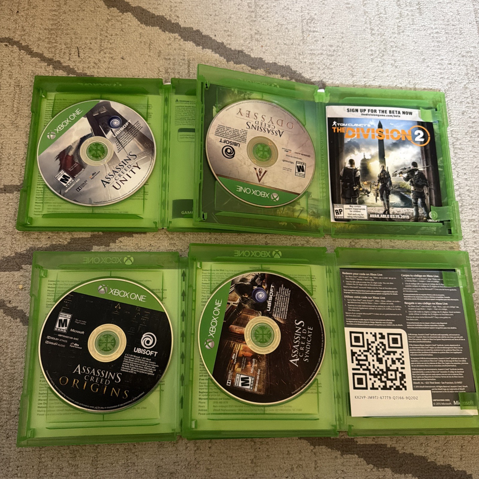 Assassin’s Creed Lot Xbox One, Unity, Syndicate, Origins, and Odyssey