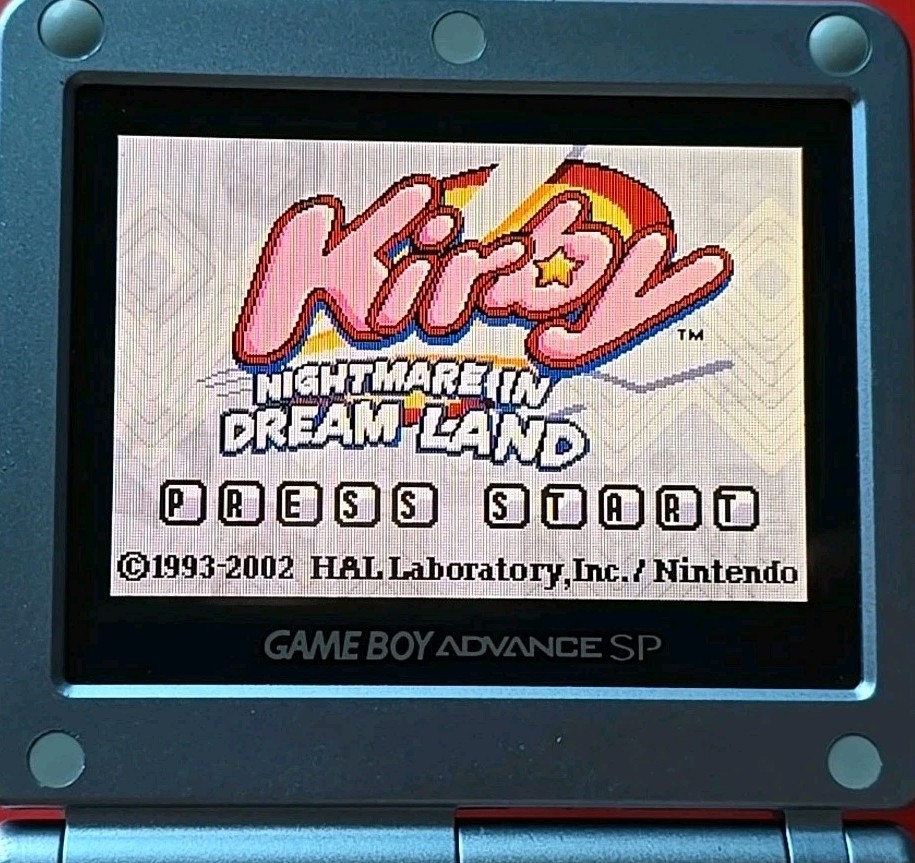 Kirby Nightmare in Dream Land Nintendo Game Boy Advance Authentic Flash Saves