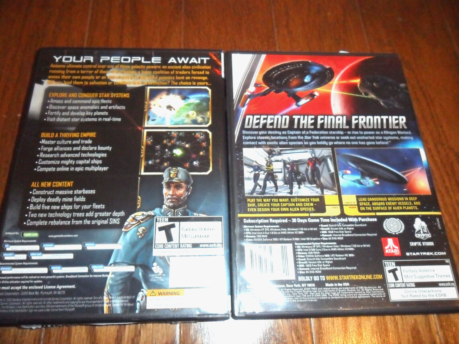 Sins of a Solar Empire: Trinity PC DVD Ironclad & Star Trek On Line PC DVD ROM