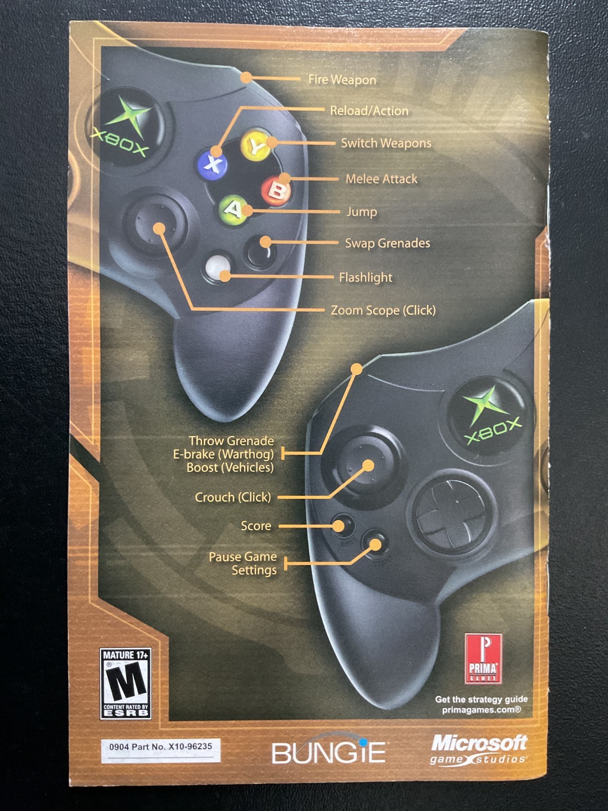 Halo 2 Microsoft XBOX Instruction Manual Only