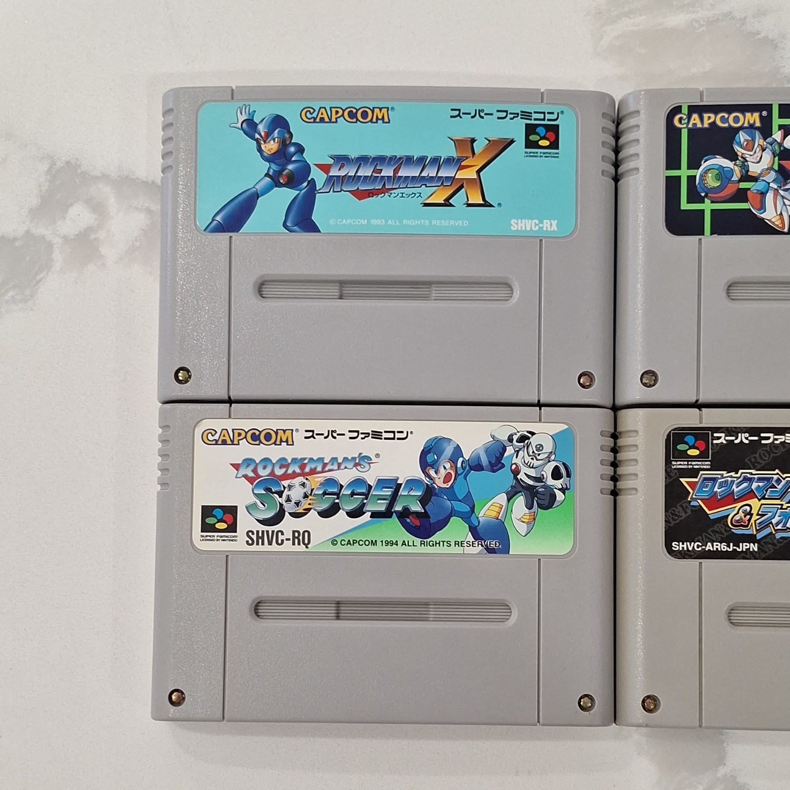 Rockman (Mega Man) X X2 X3 7 Forte Soccer Super Famicom Lot of 6 Japan Snes