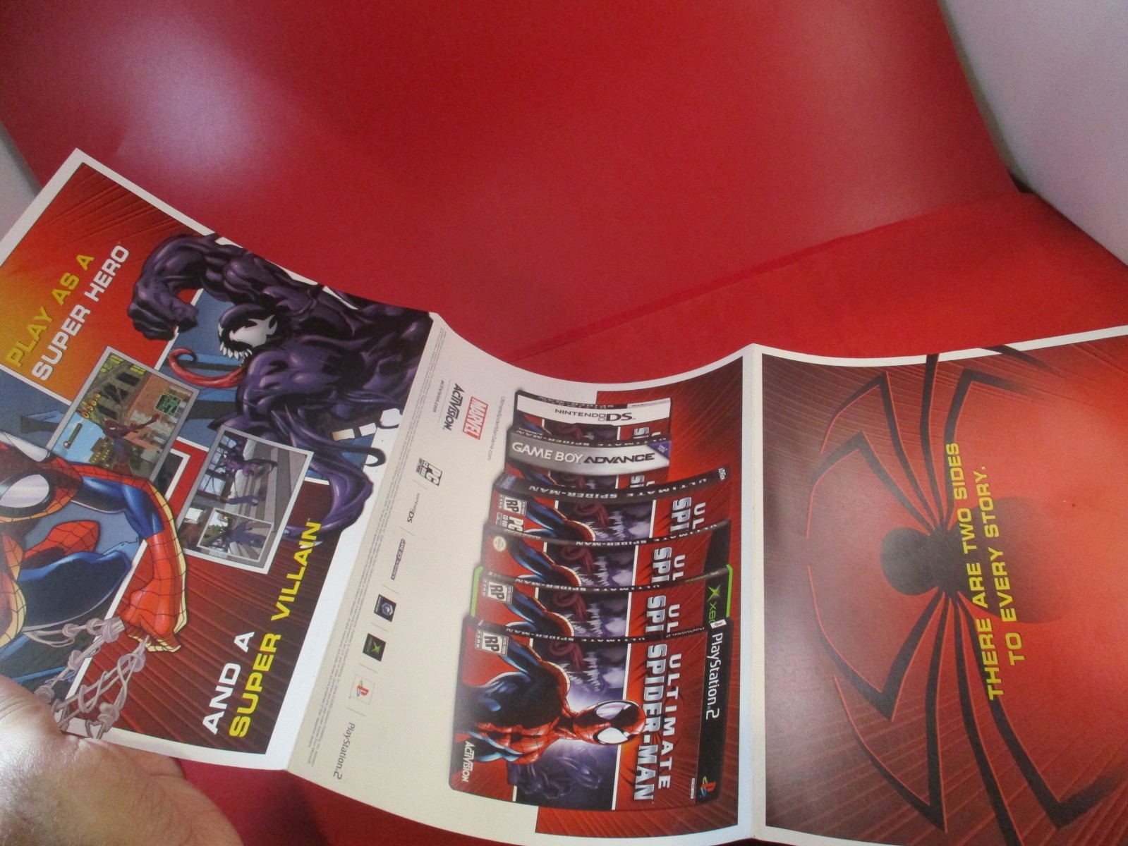 Ultimate Spider-Man Xbox PS2 GBA DS Gamecube Sneak Peak DVD & RARE Promo Poster!