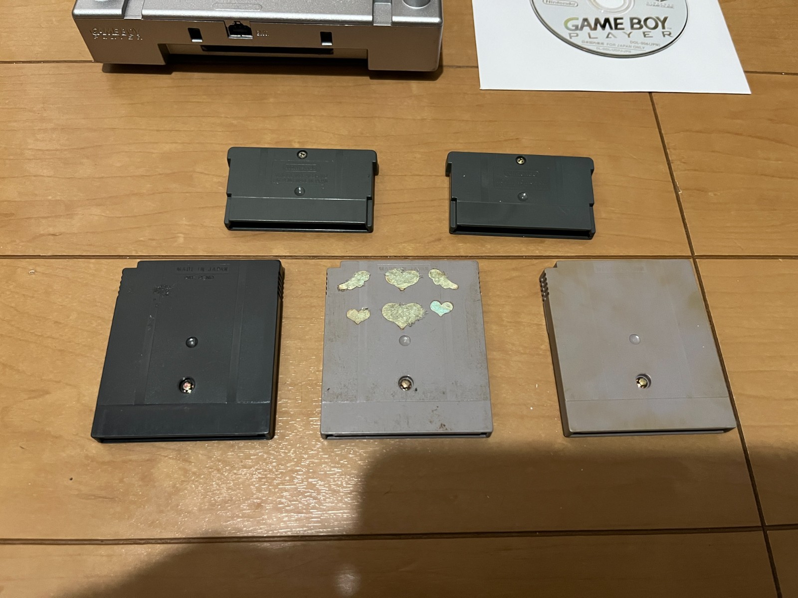Nintendo GameCube Gameboy Player Silver Color and Startup Disk Japan