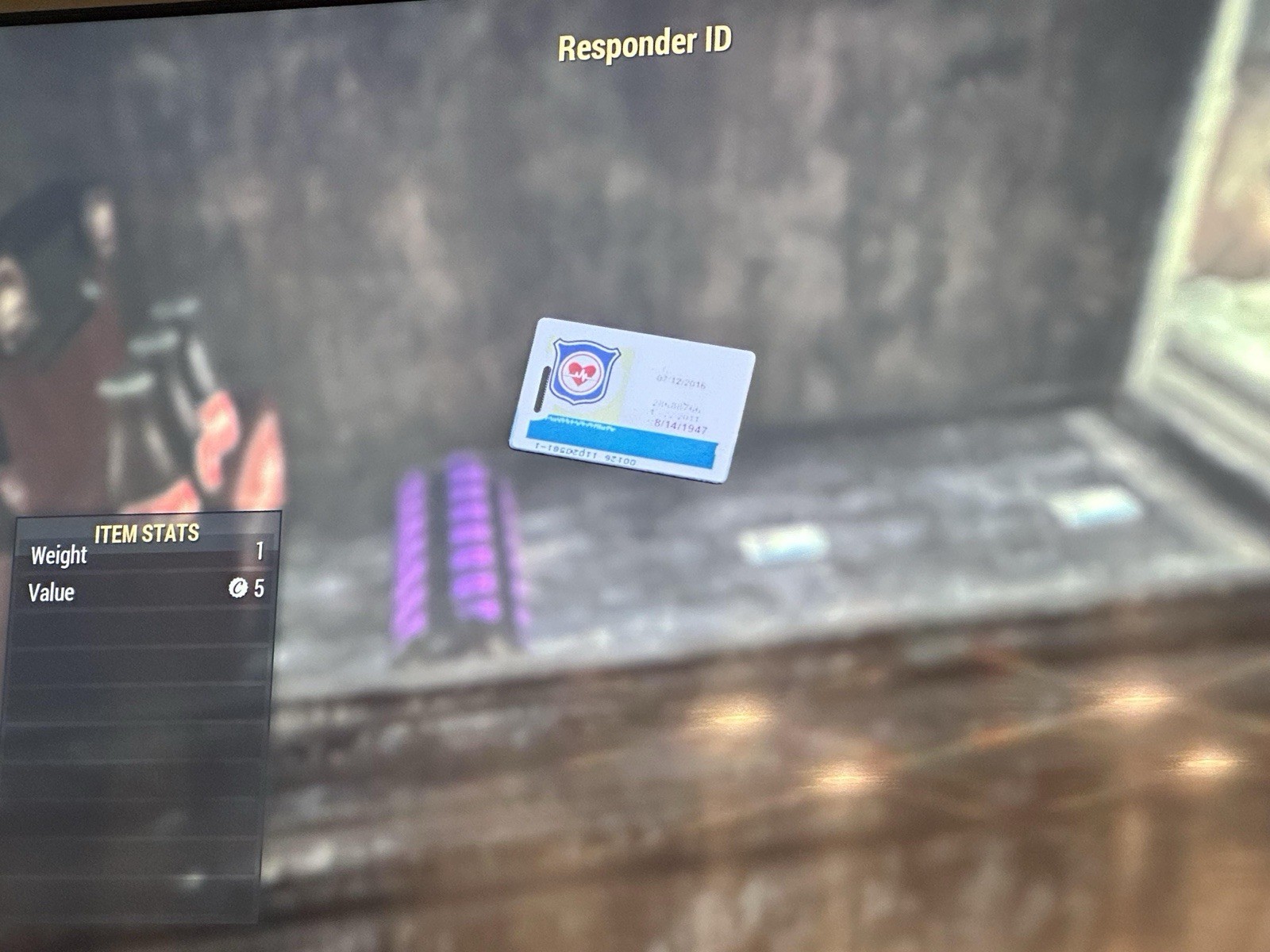 FALLOUT 76 ☢️ HOLY GRAIL RARITY DISPLAYABLE LEGACY Responder ID Misc PS4/PS5