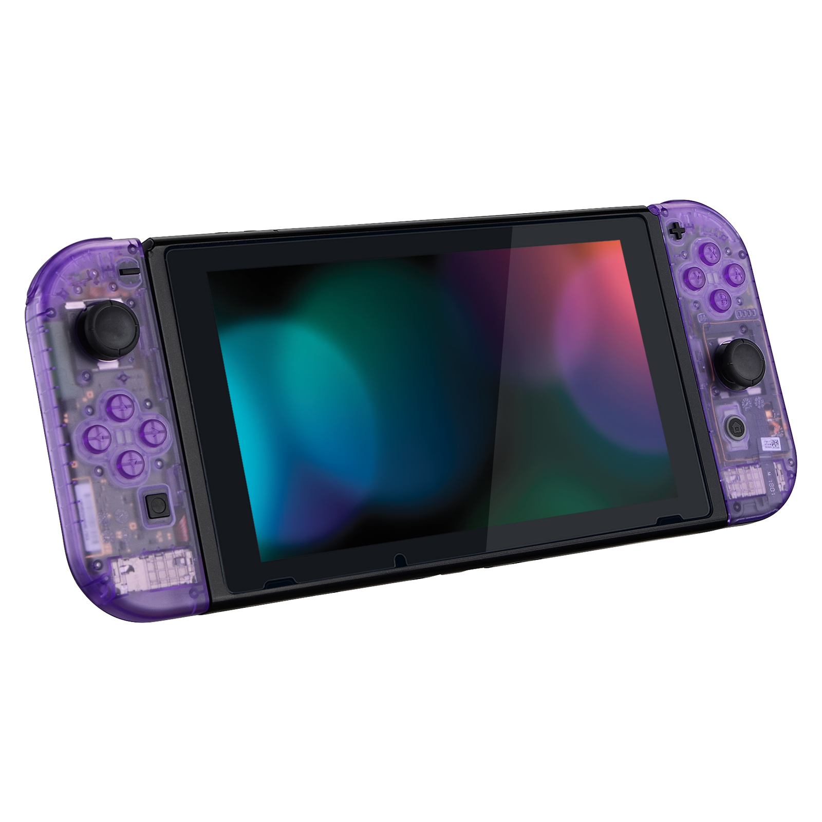 Clear Atomic Purple Full Set Housing Shell Case With Buttons for Nintendo Switch