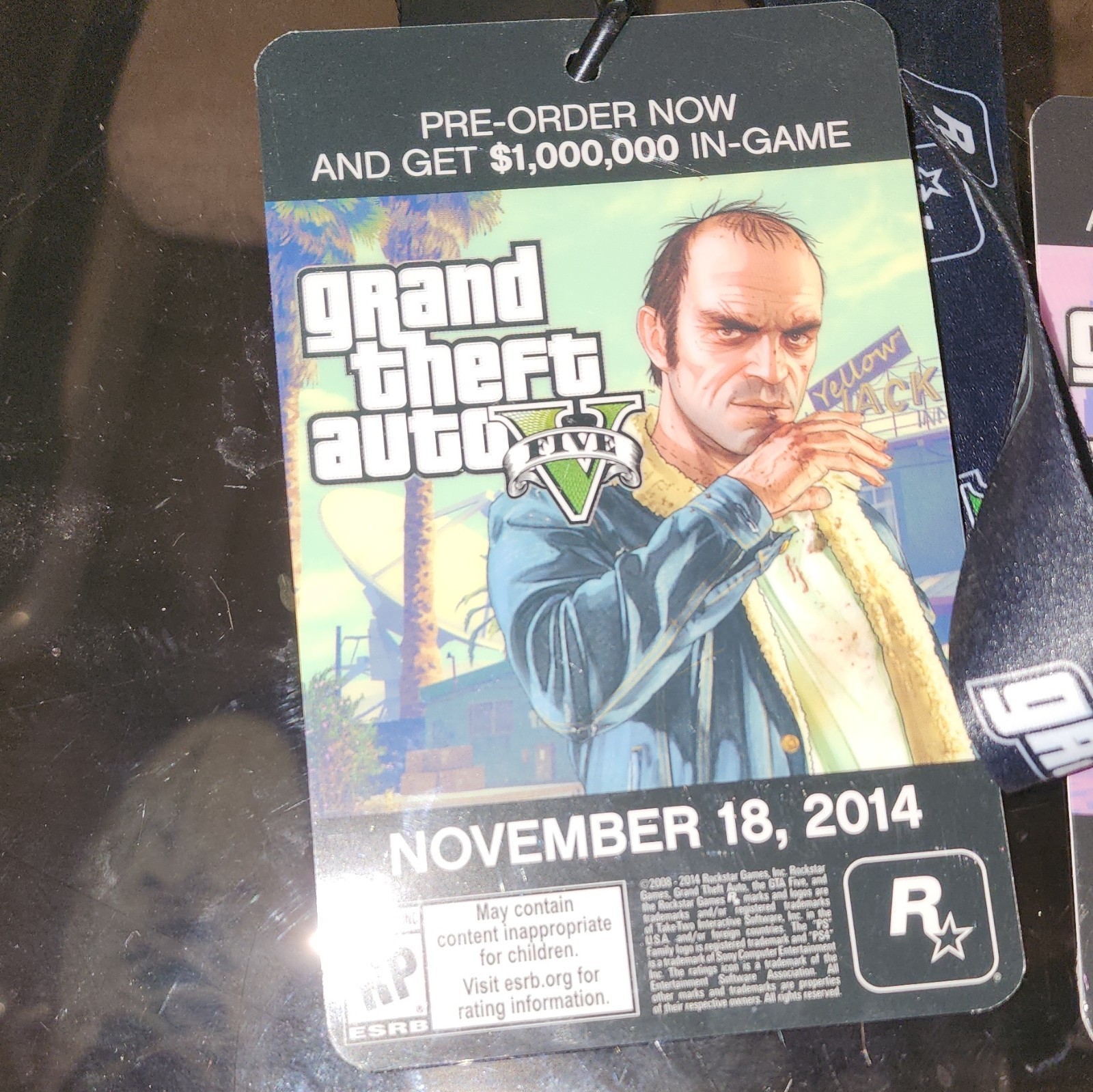 Rockstar Games Grand Theft Auto V (GTA 5) Lanyard w/ Pre-Order Badge 2014