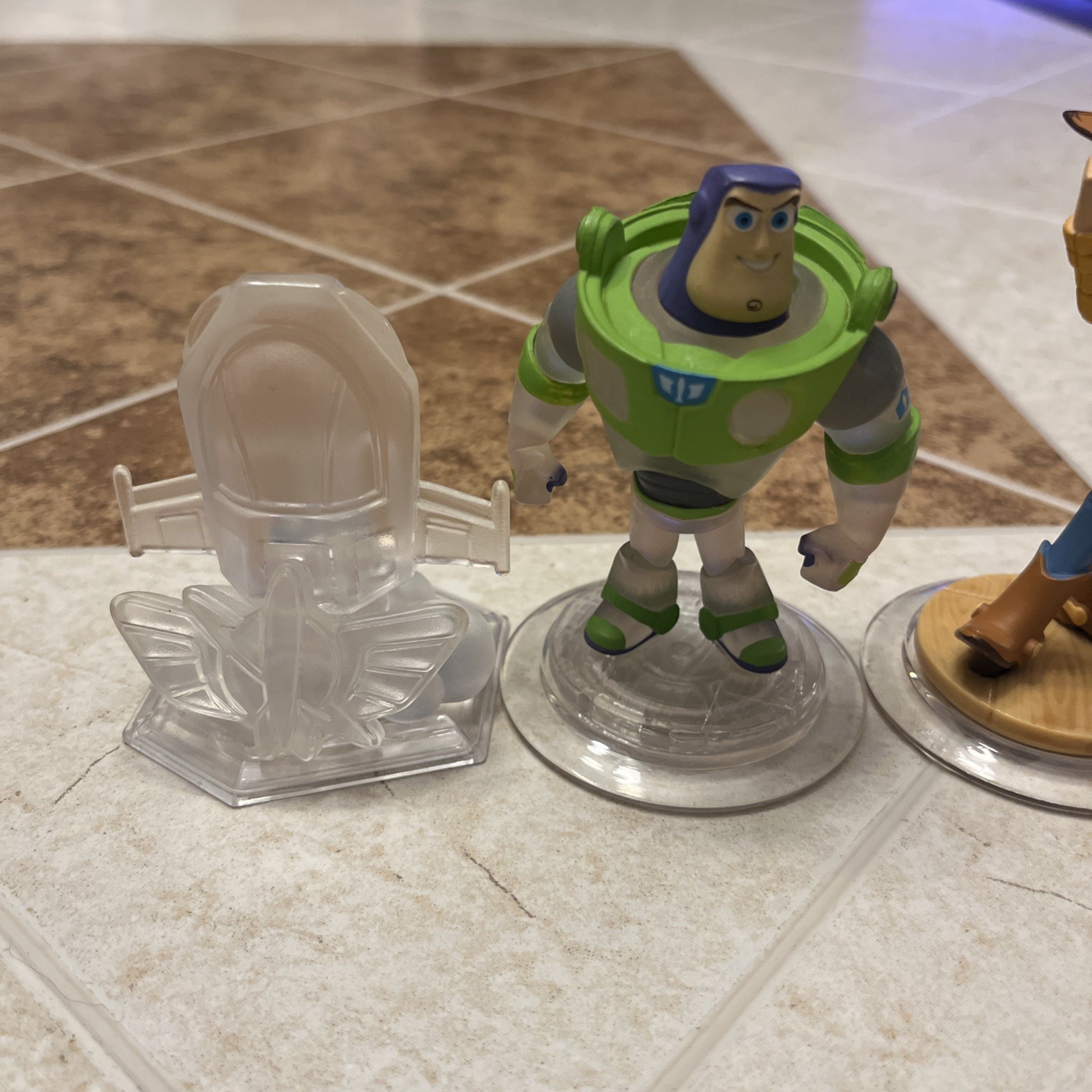 DISNEY INFINITY 1.0 Toy Story Buzz Lightyear Jessie Woody Crystal Lot Of 4