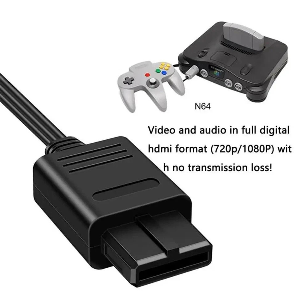 N64 to HDMI Converter Adapter Link Cable Nintendo N64/SNES/NGC/SFC/Gamecube Pro