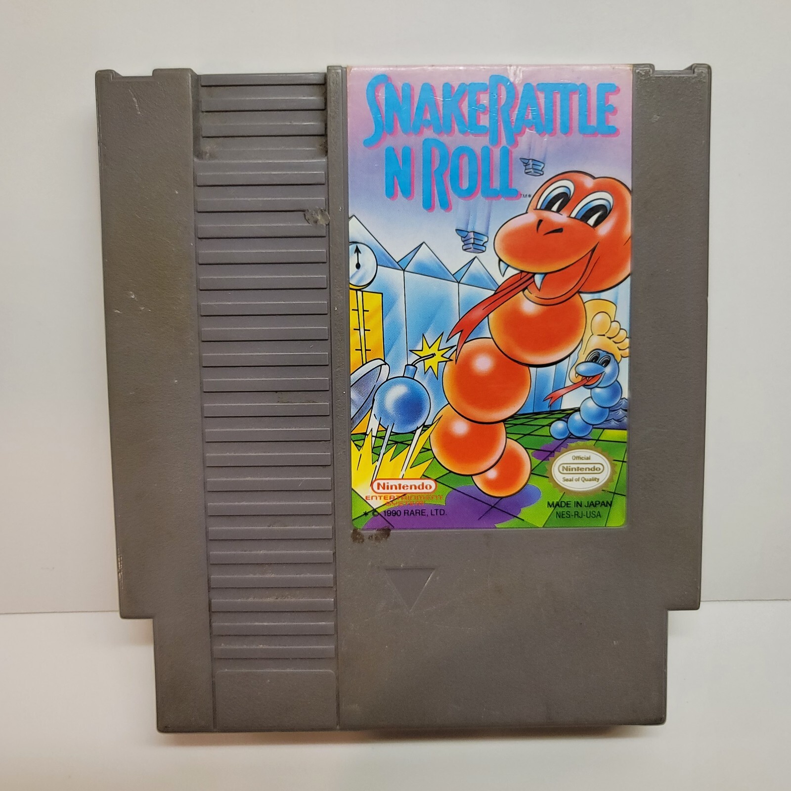 Snake Rattle N Roll (Nintendo Entertainment System NES) Vintage 90s Tested Retro