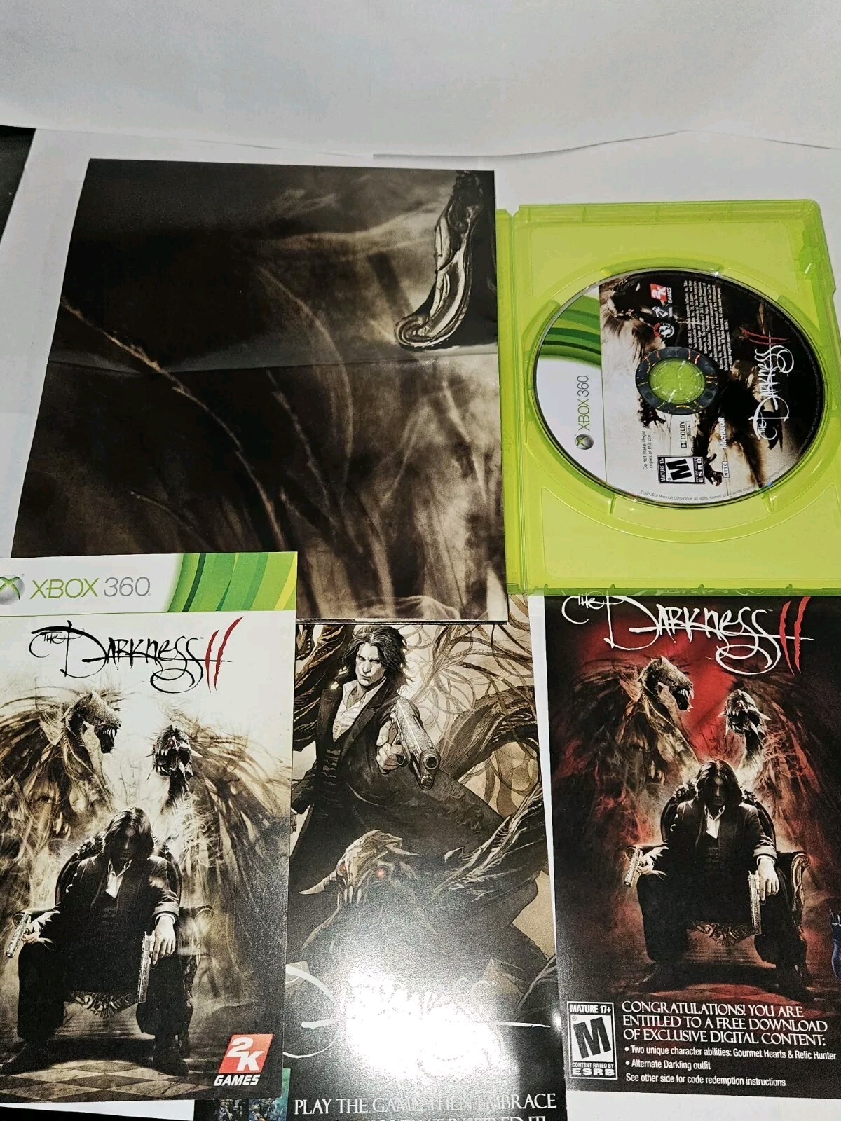 The Darkness II 2 Limited Edition (Xbox 360) CIB COMPLETE W/ Manual & POSTER