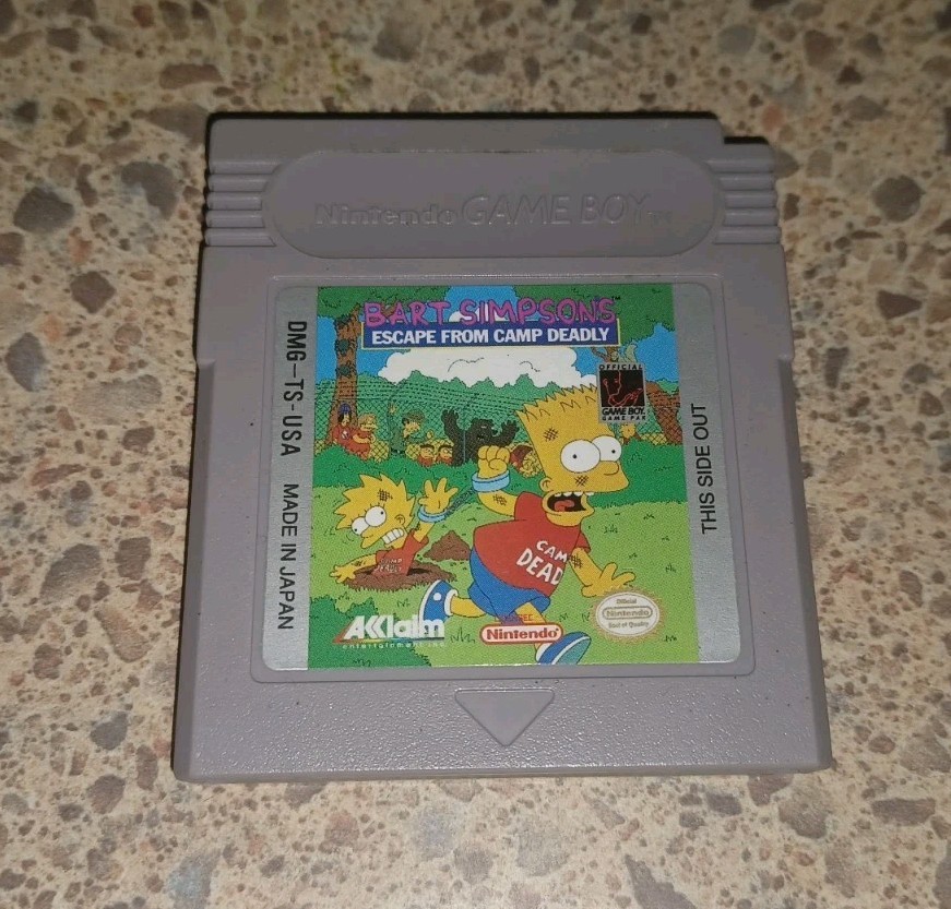 Bart Simpson’s: Escape From Camp Deadly (Nintendo Game Boy, 1991) Tested Nice!!