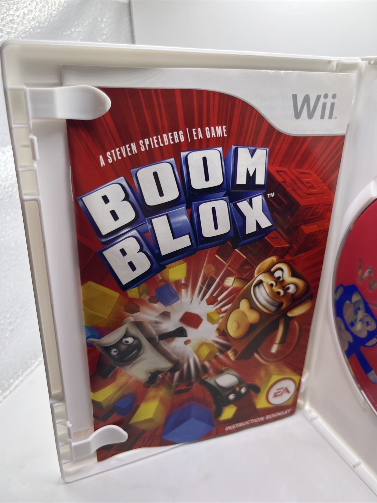 Boom Blox Video Game Steven Spielberg- Nintendo Wii – Complete w/ Manual