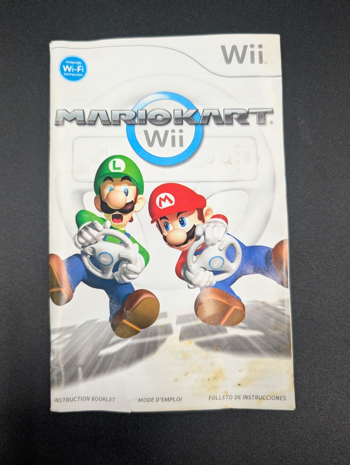 Mario Kart Wii Complete (Nintendo Wii 2008) Bundle With 1 Steering Wheel OEM