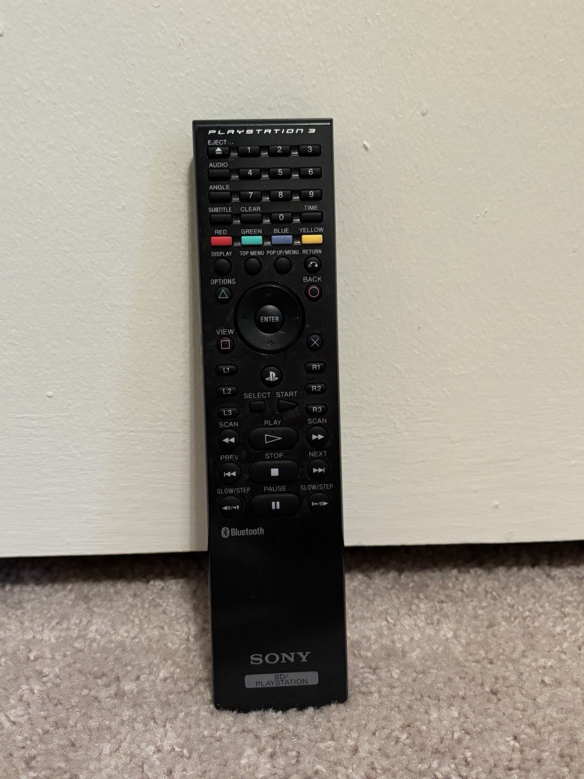 Sony BD Playstation 3 PS3 OEM Genuine Blu-Ray DVD Remote Control CECH-ZR1U Teste
