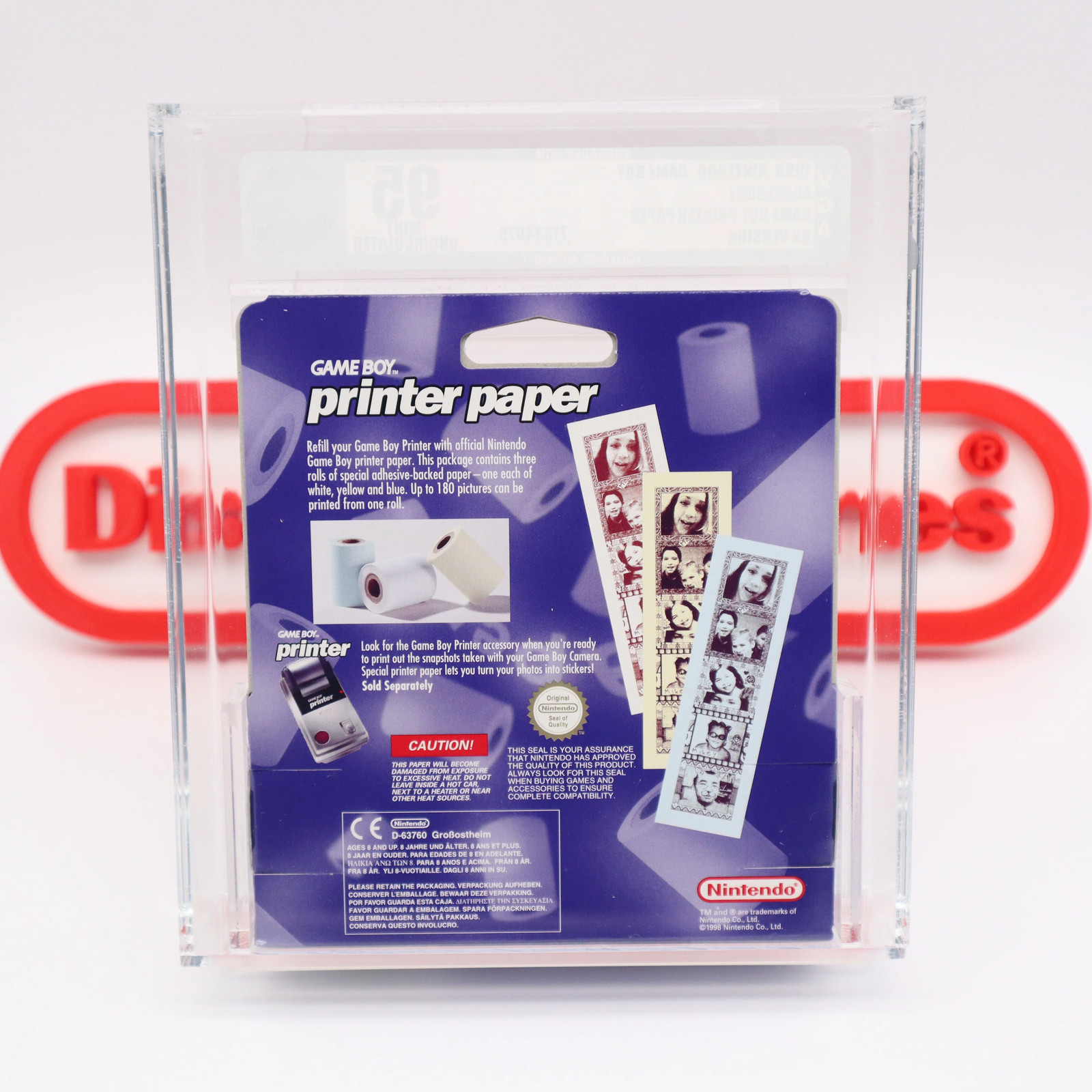 GAME BOY PRINTER PAPER – VGA GRADED 95 MINT UNCIRCULATED! NEW & Factory Sealed!