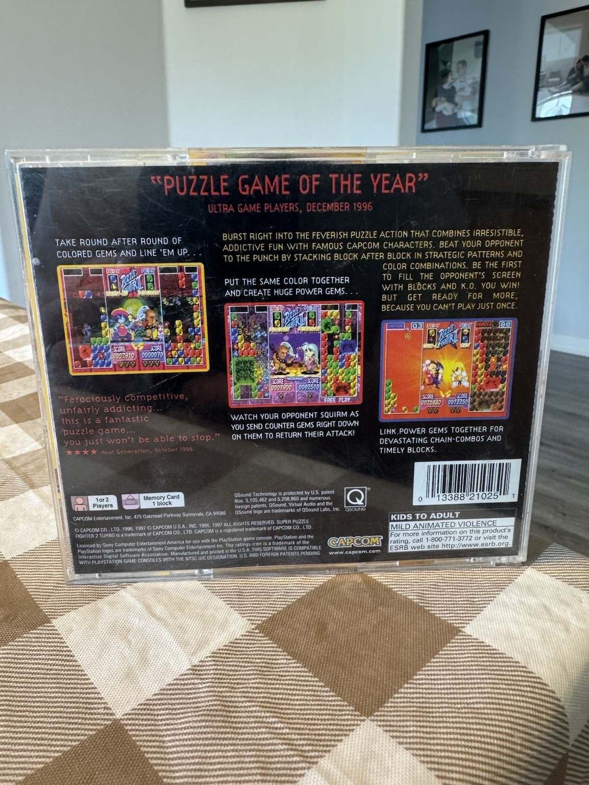 Super Puzzle Fighter II Turbo (Sony PlayStation 1, 1997) UNTESTED.