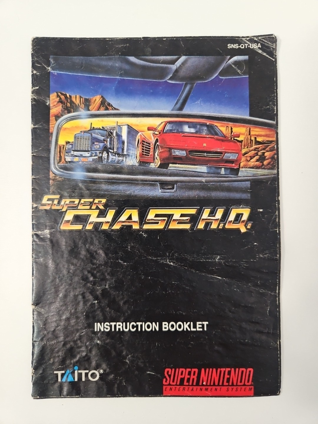 Super Chase HQ Instruction Manual Only Super Nintendo SNES