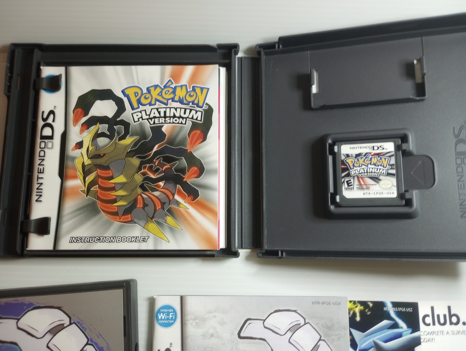 Nintendo DS Pokemon Platinum SoulSilver HeartGold Complete Game Case Manual +